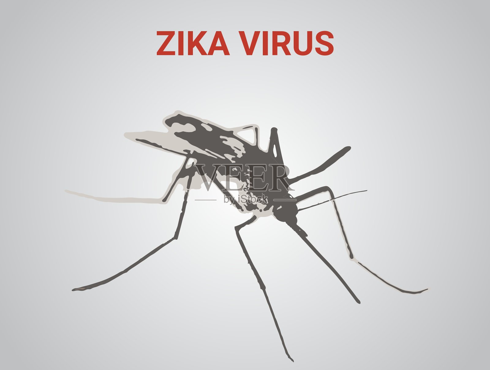 一种非常危险的新型热带病毒插画图片素材