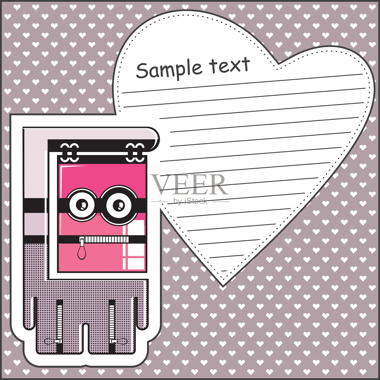 信息云怪兽插画图片素材