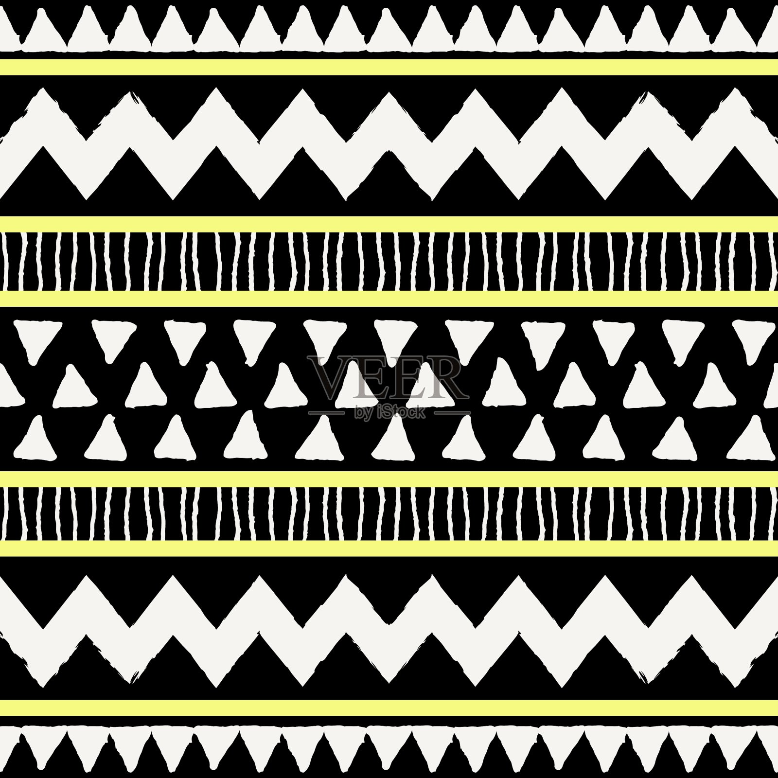 部落无缝模式插画图片素材