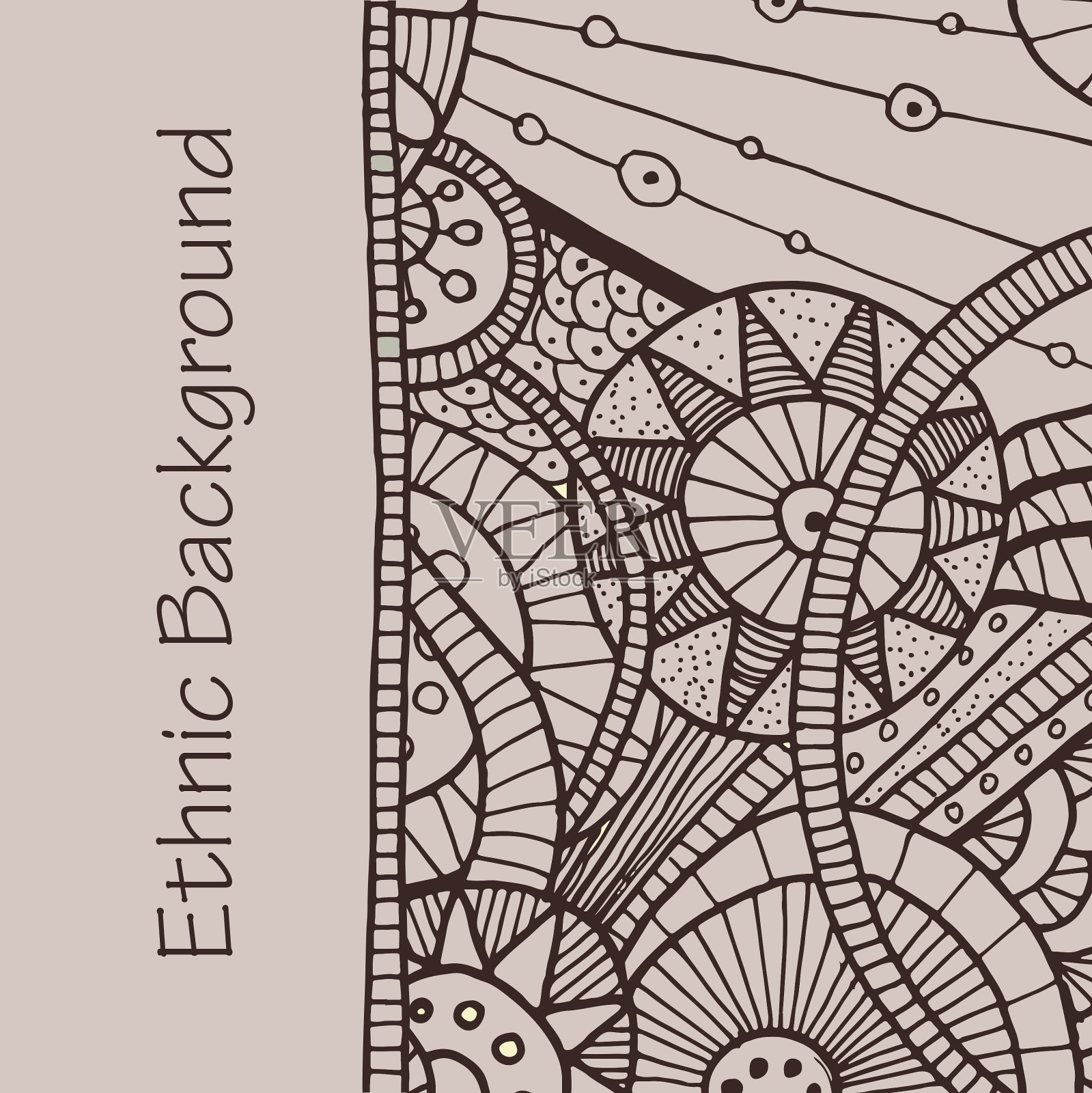 手绘民族背景插画图片素材