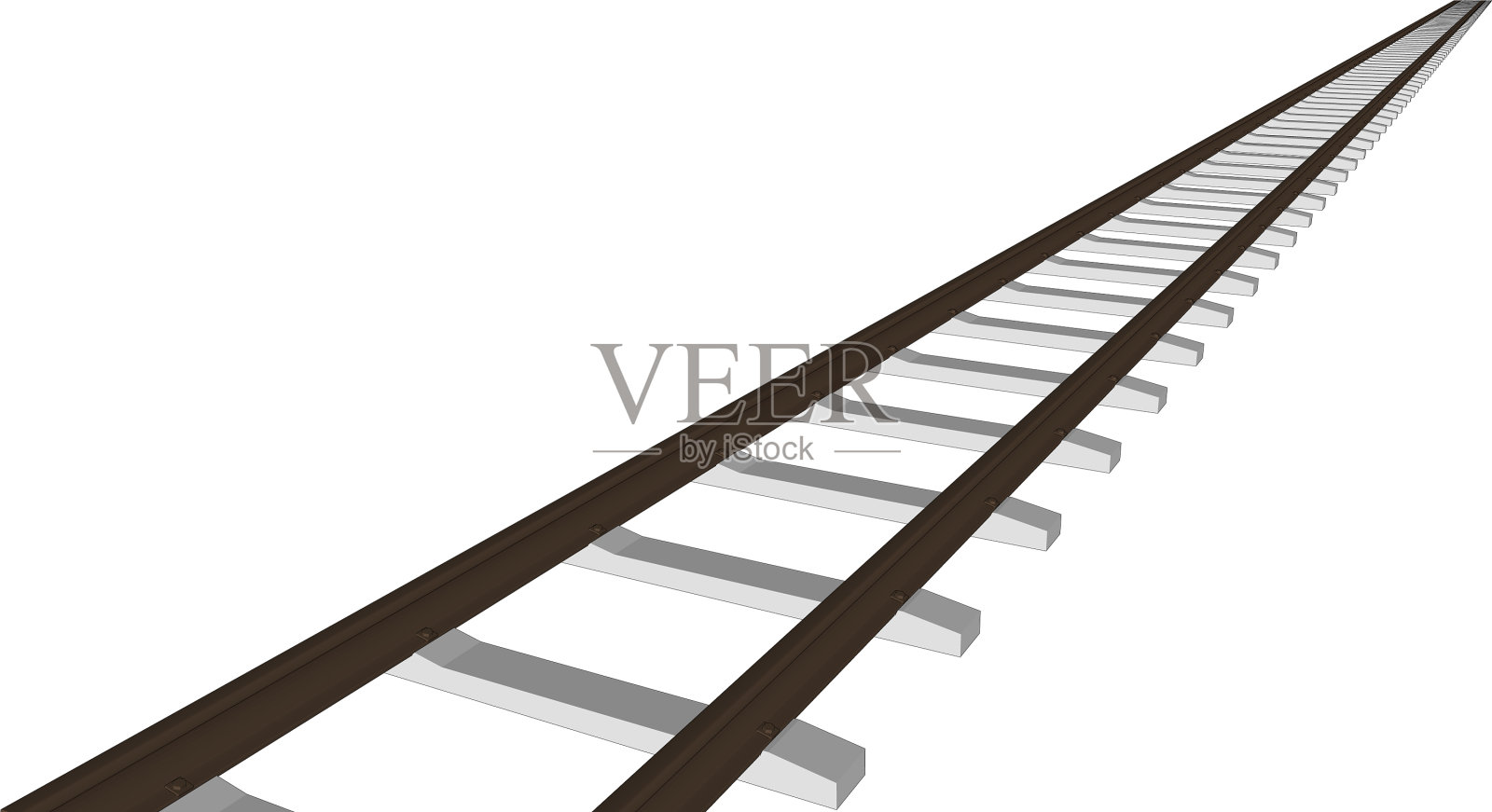 铁路轨道的剪影插画图片素材