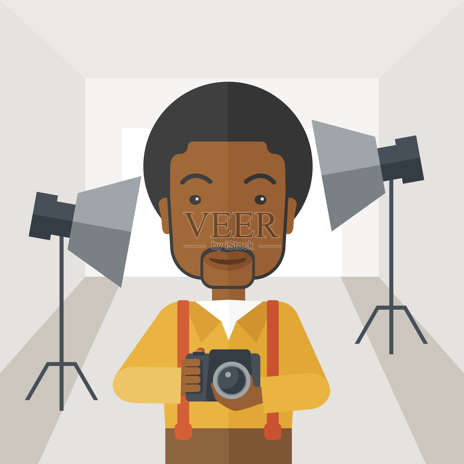 摄影师的工作室插画图片素材