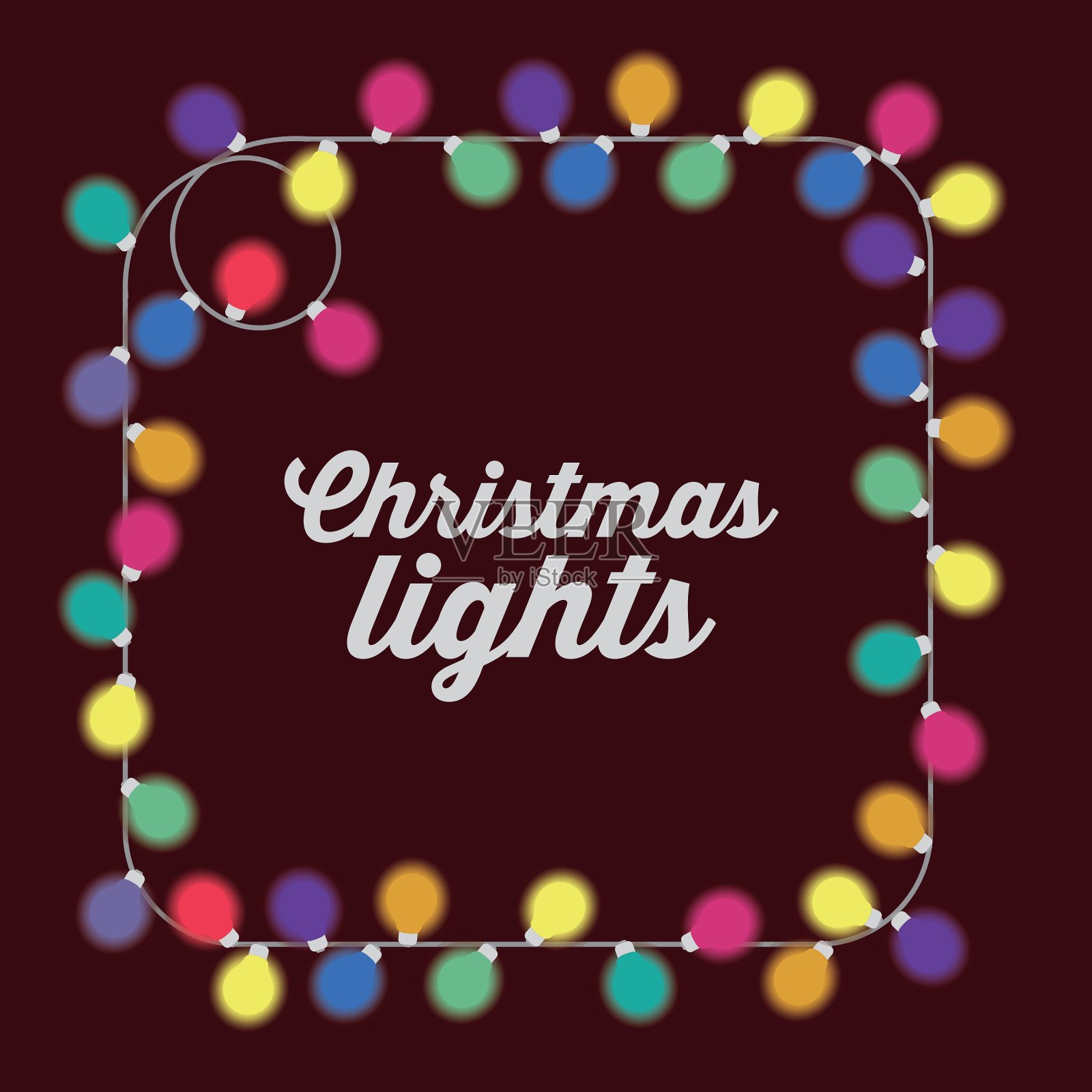 圣诞灯设计插画图片素材