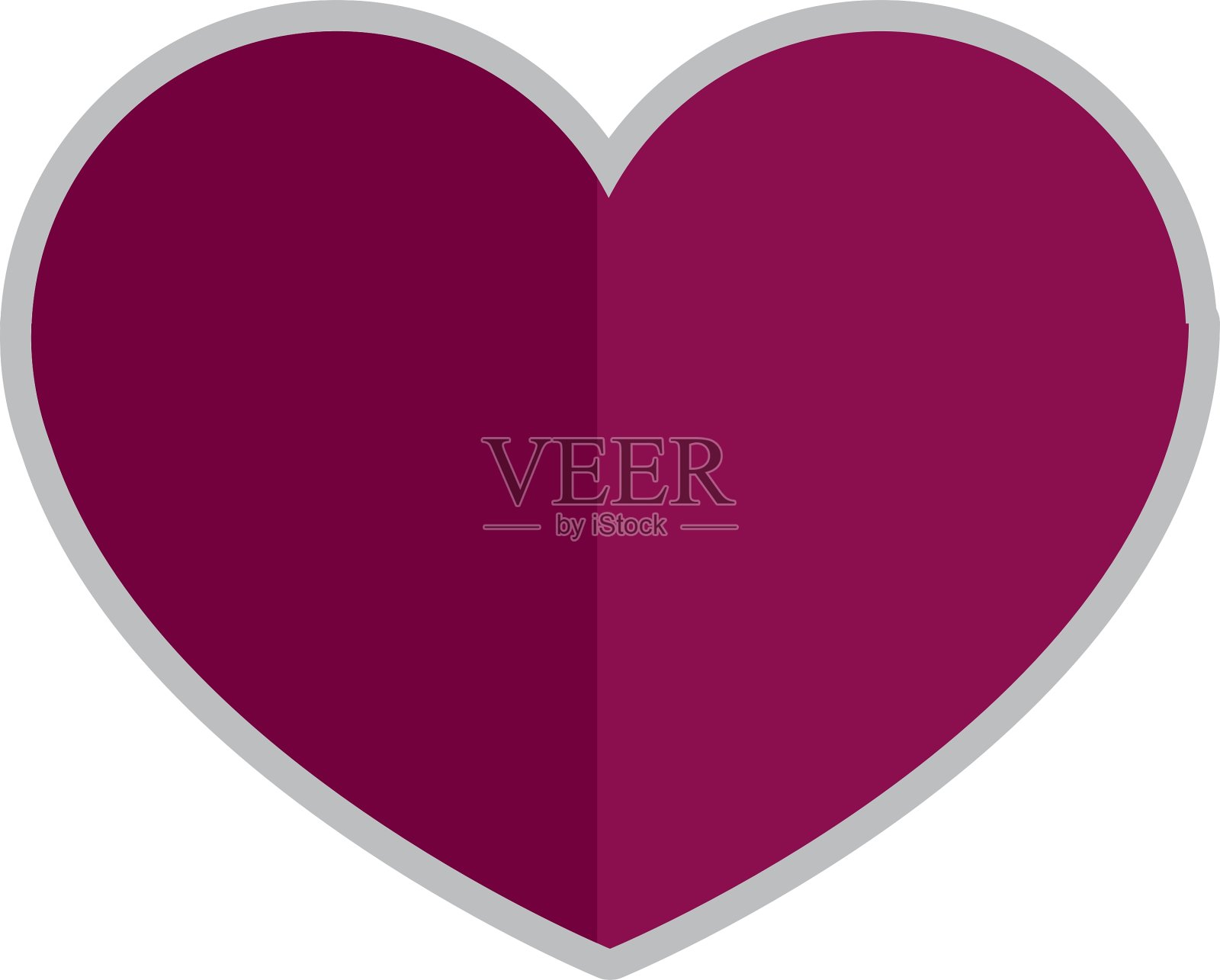 紫心勋章图标插画图片素材