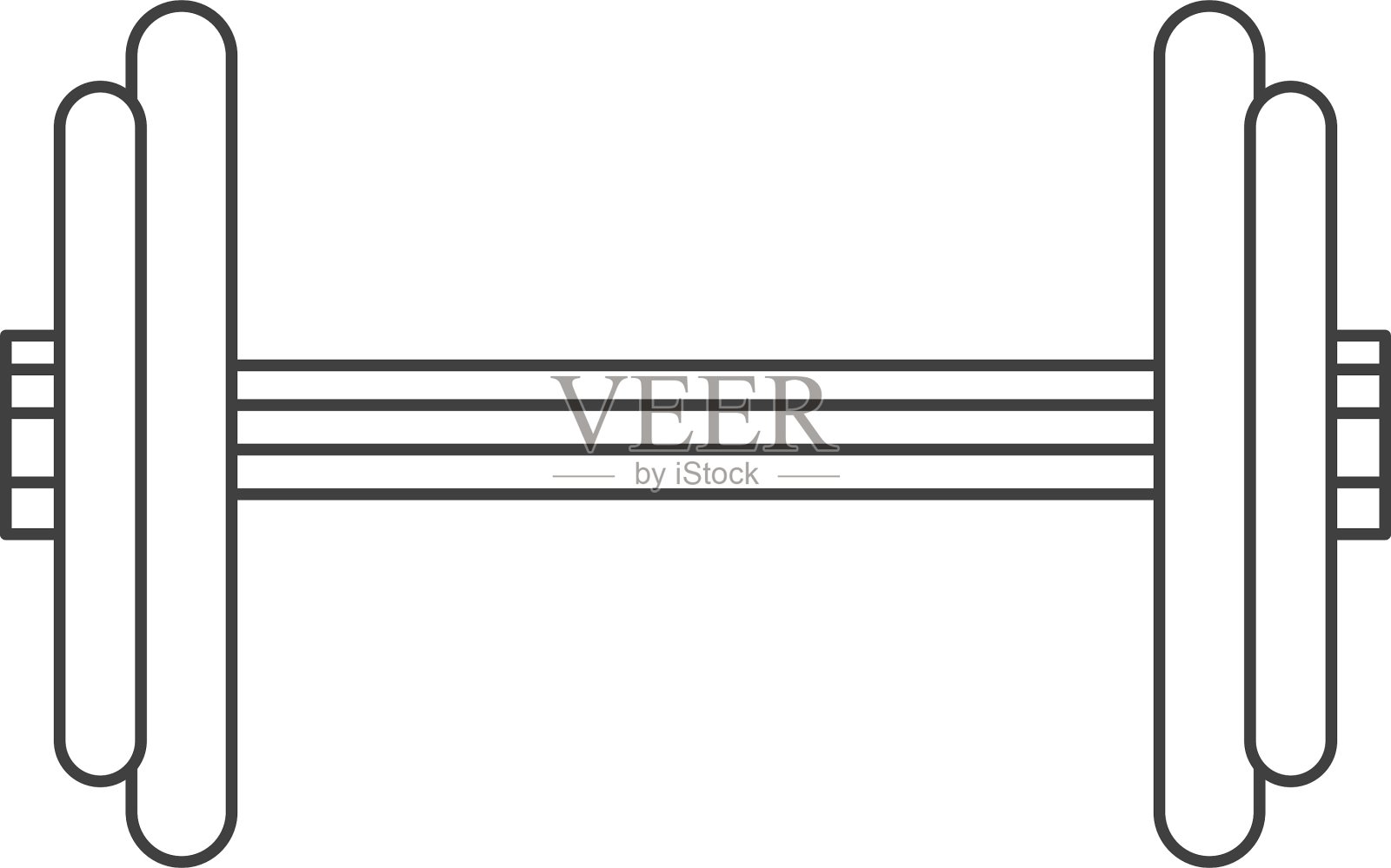 单一的哑铃图标插画图片素材