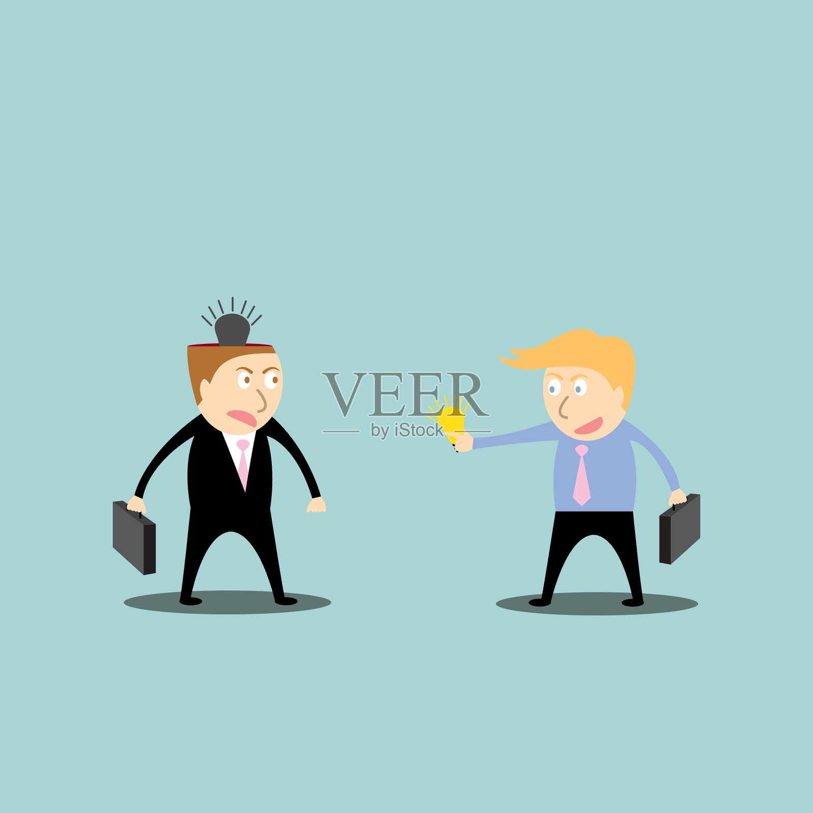 商人交易的想法插画图片素材