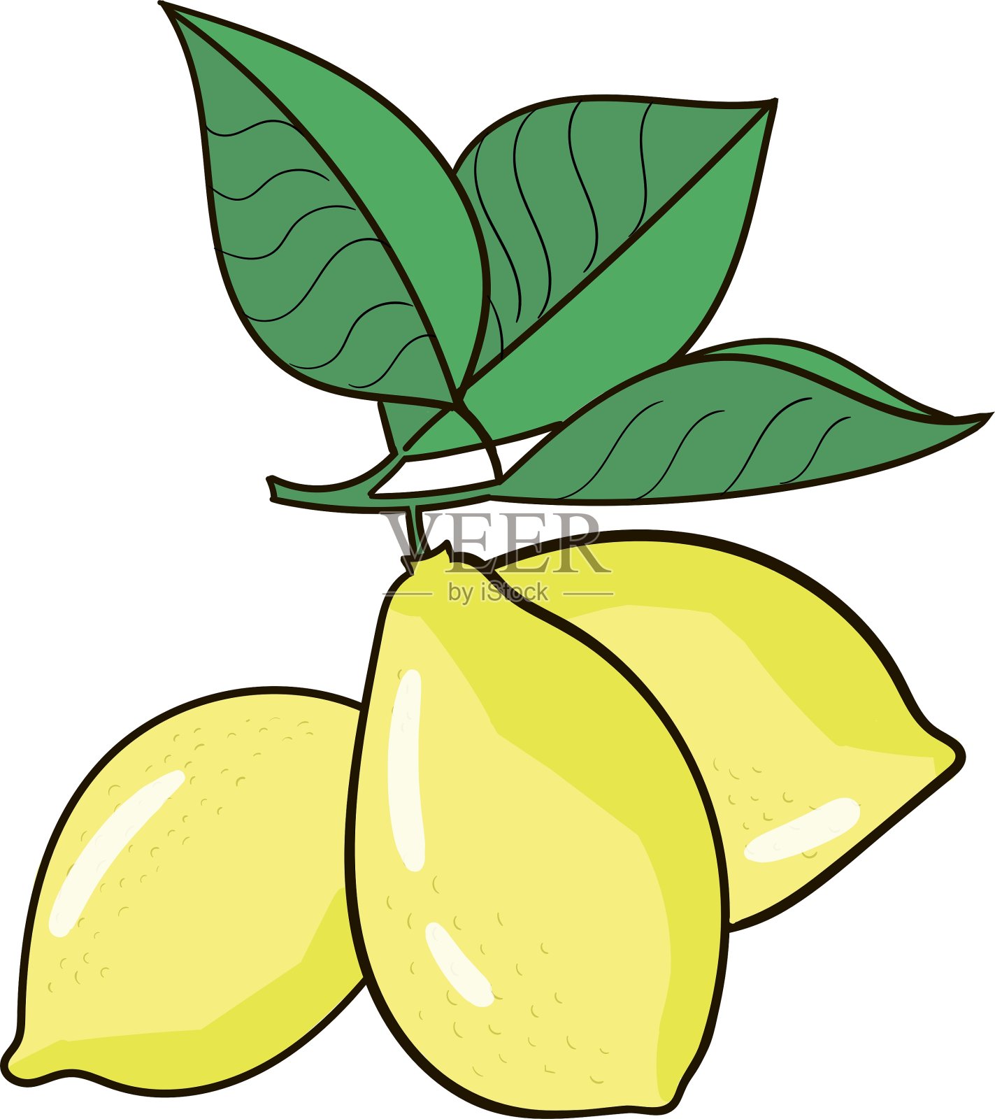 柠檬水果设计元素图片