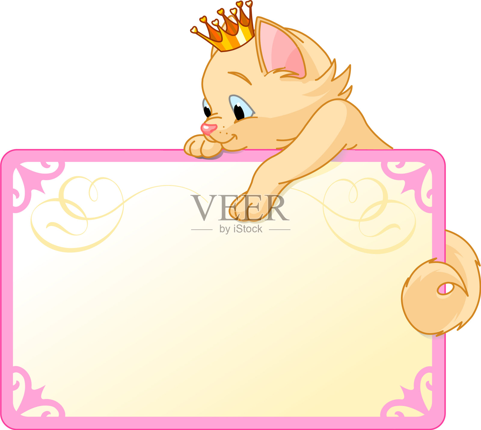 猫公主邀请或招贴插画图片素材