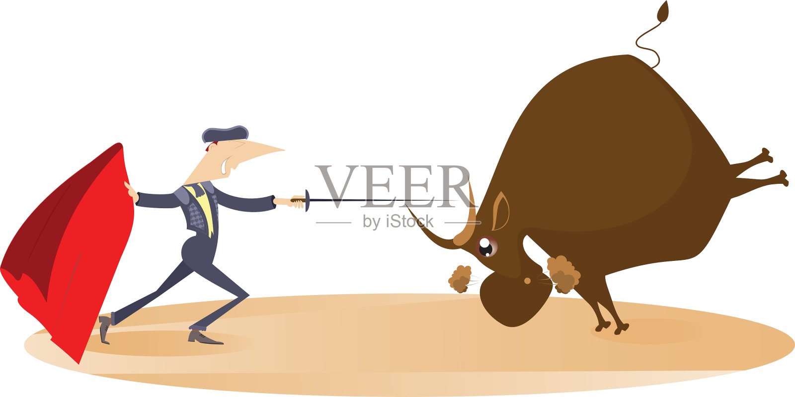 斗牛设计元素图片