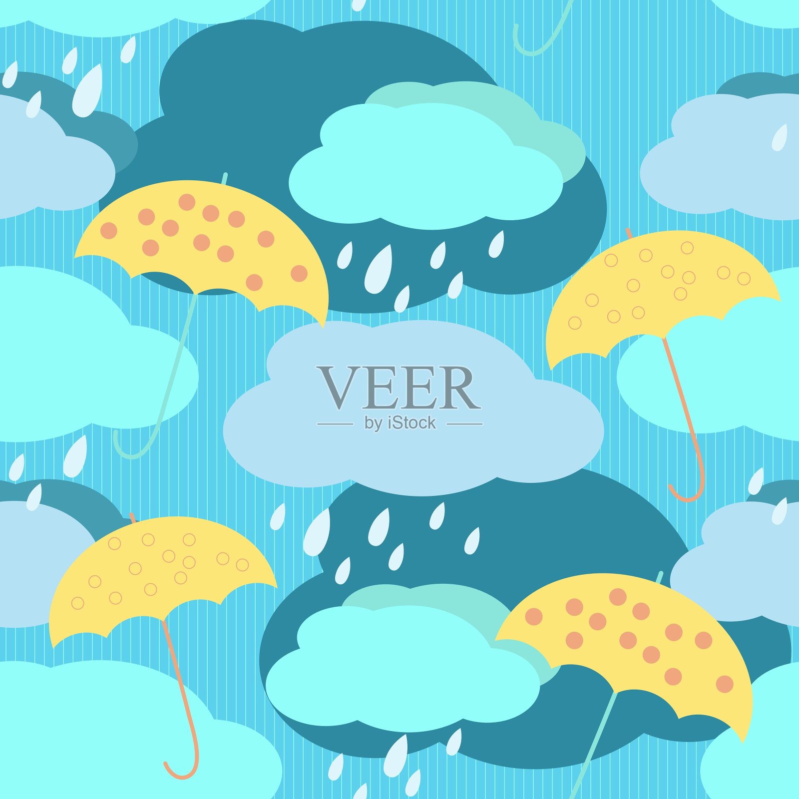 秋天无缝模式插画图片素材