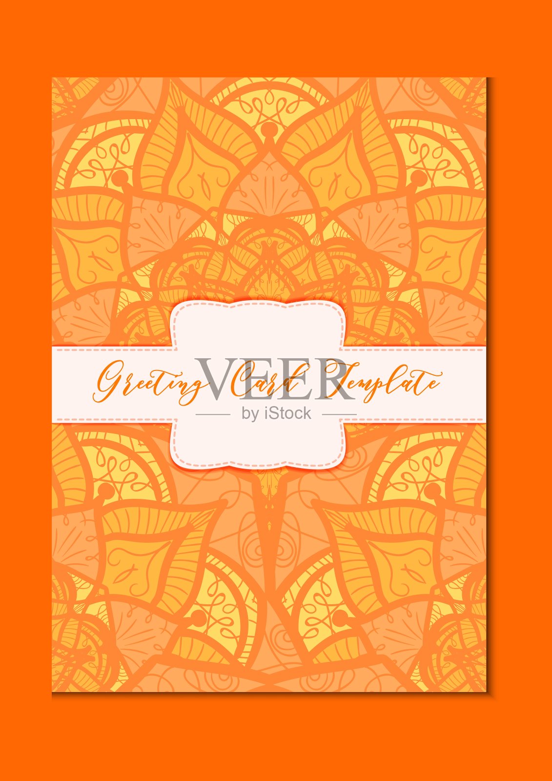 曼荼罗复古模板卡设计模板素材