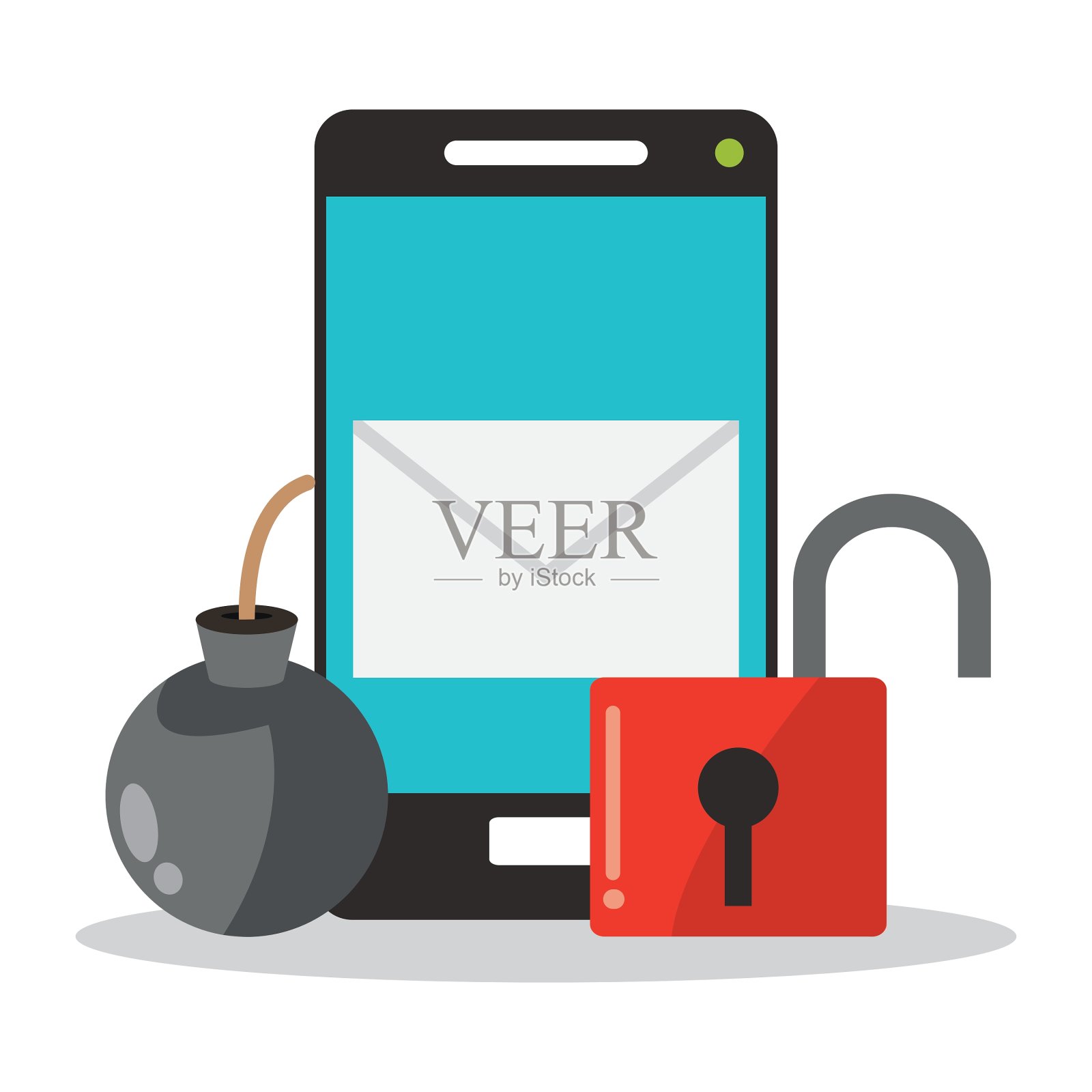 网络安全设计插画图片素材