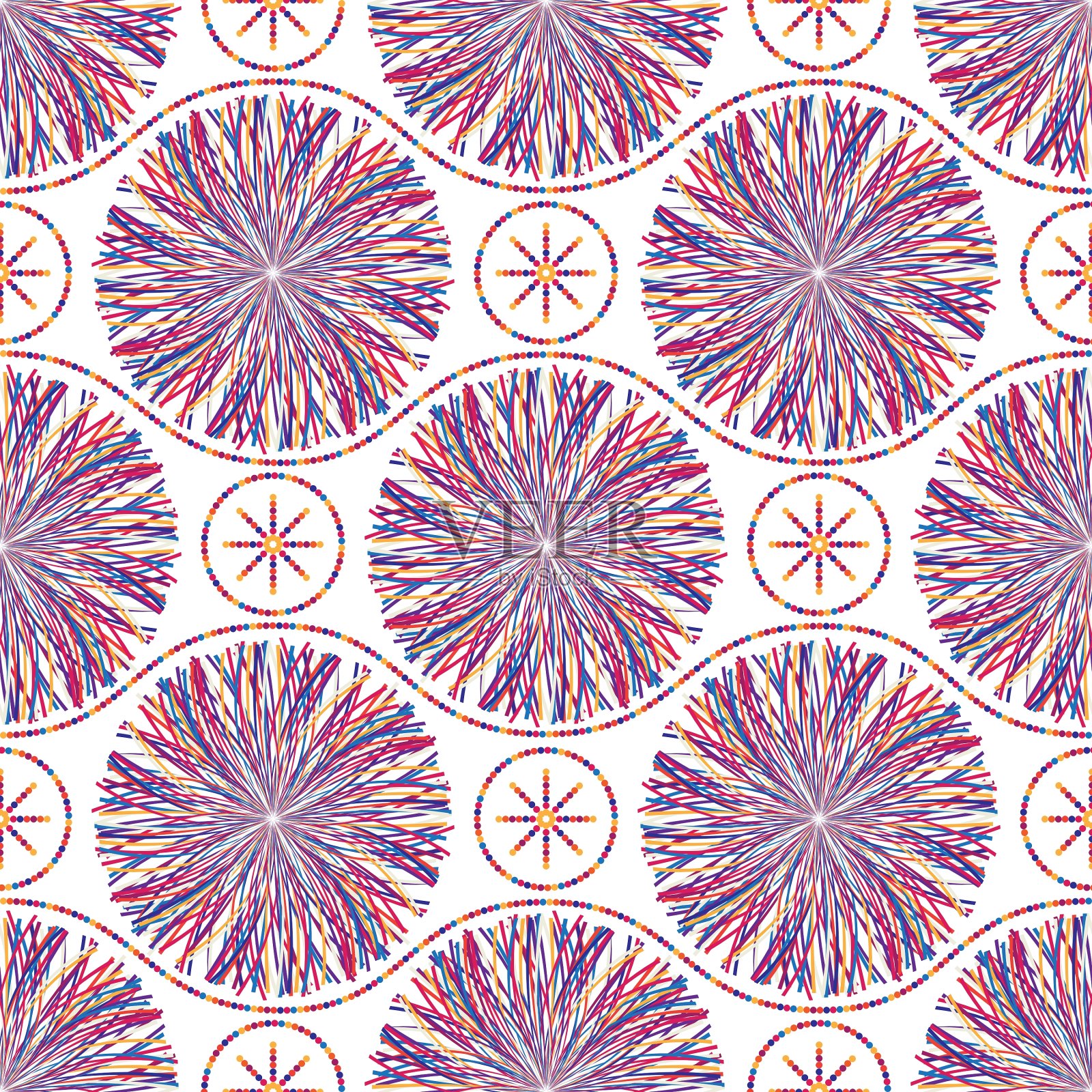 带条纹的抽象无缝图案插画图片素材