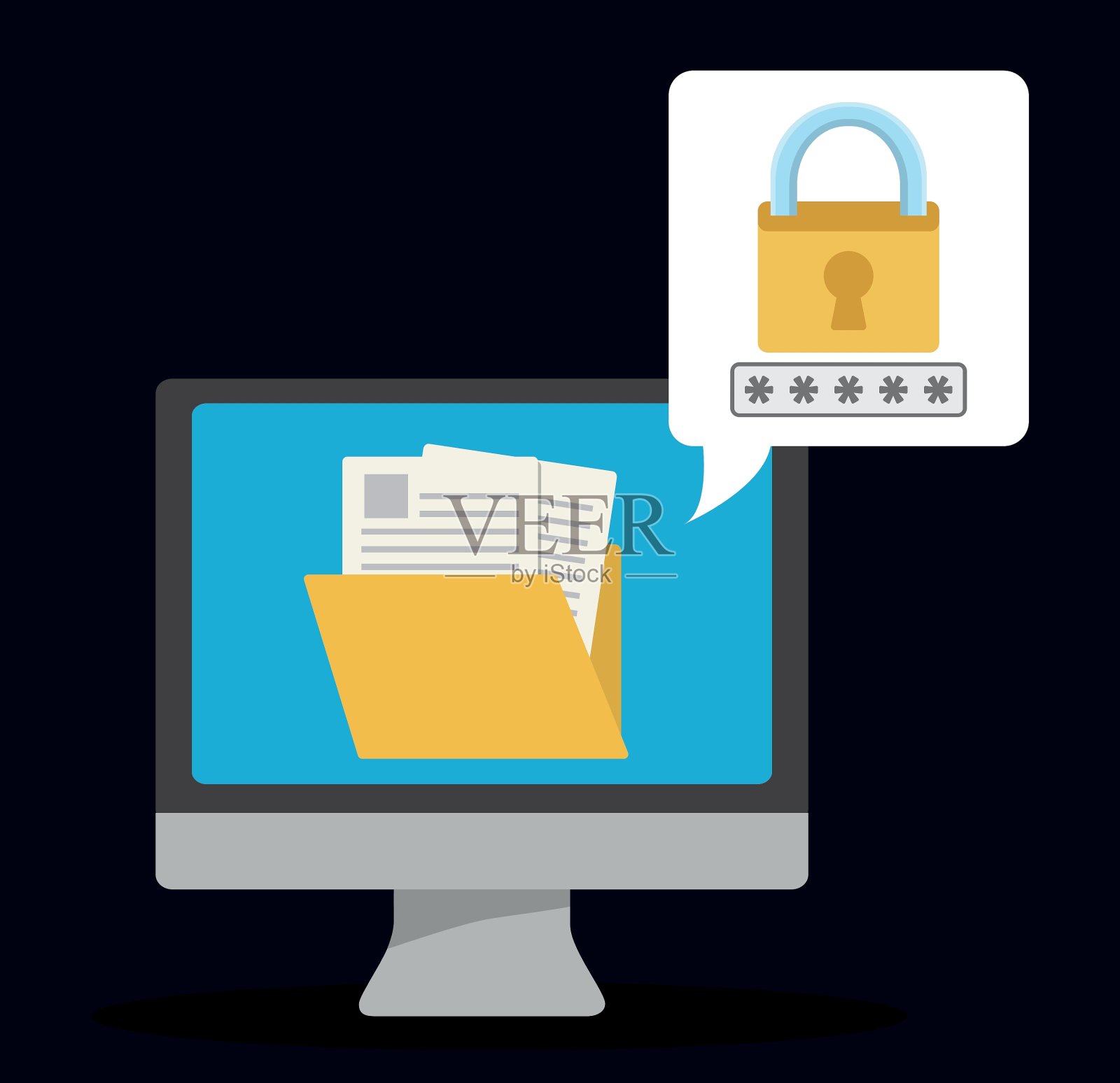 安全系统设计插画图片素材