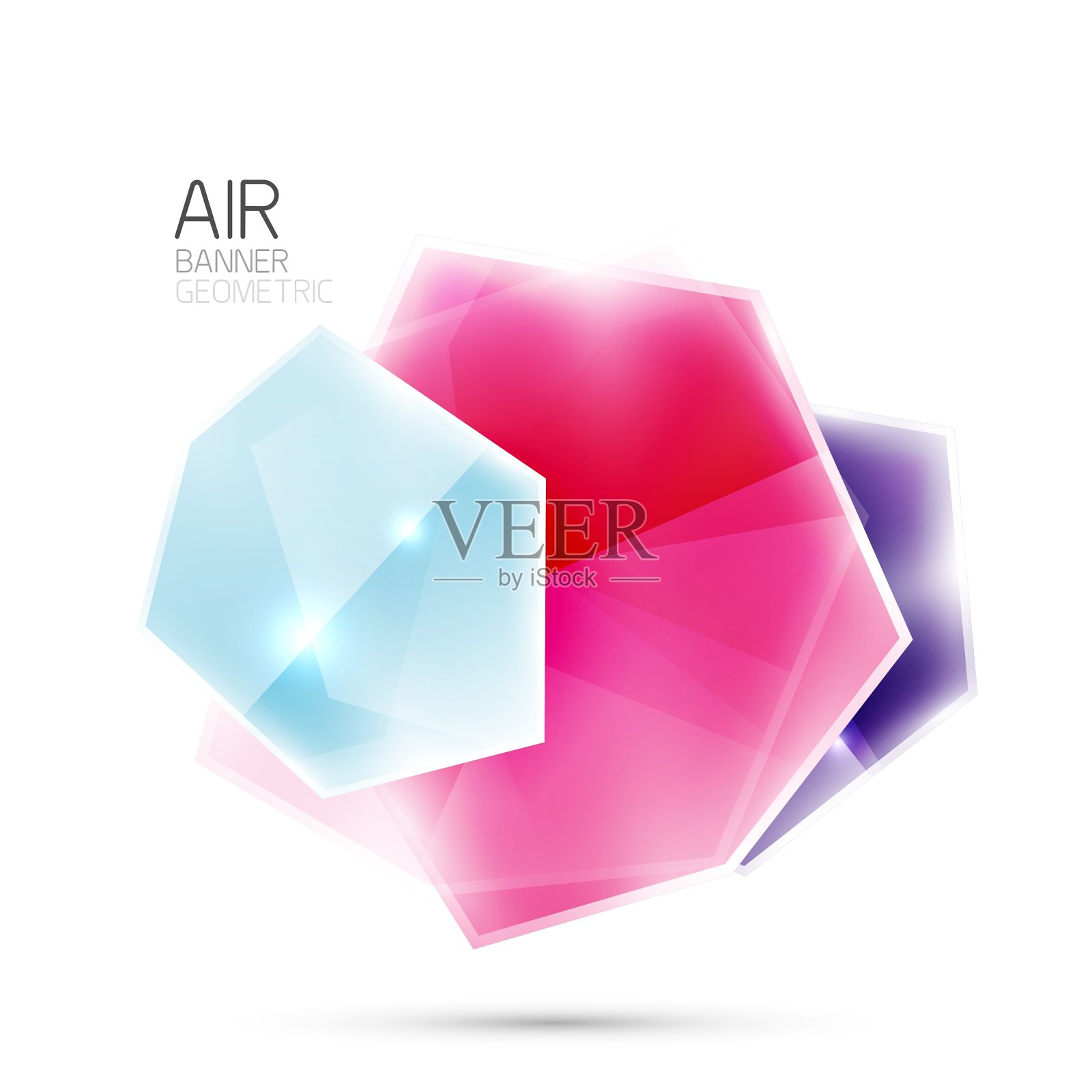 抽象闪亮多彩的几何构图插画图片素材