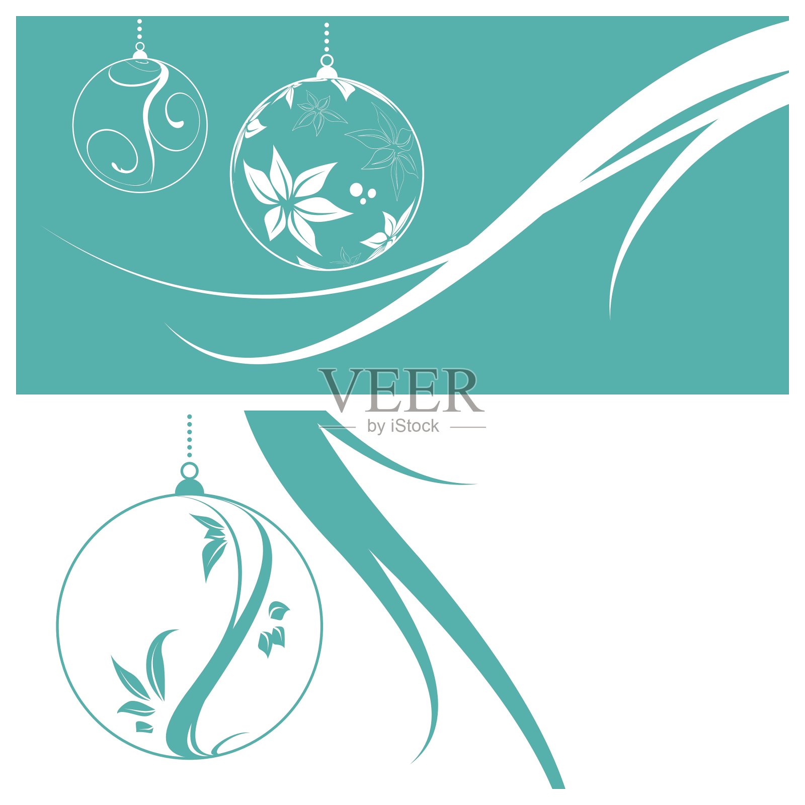 耶诞卡组插画图片素材