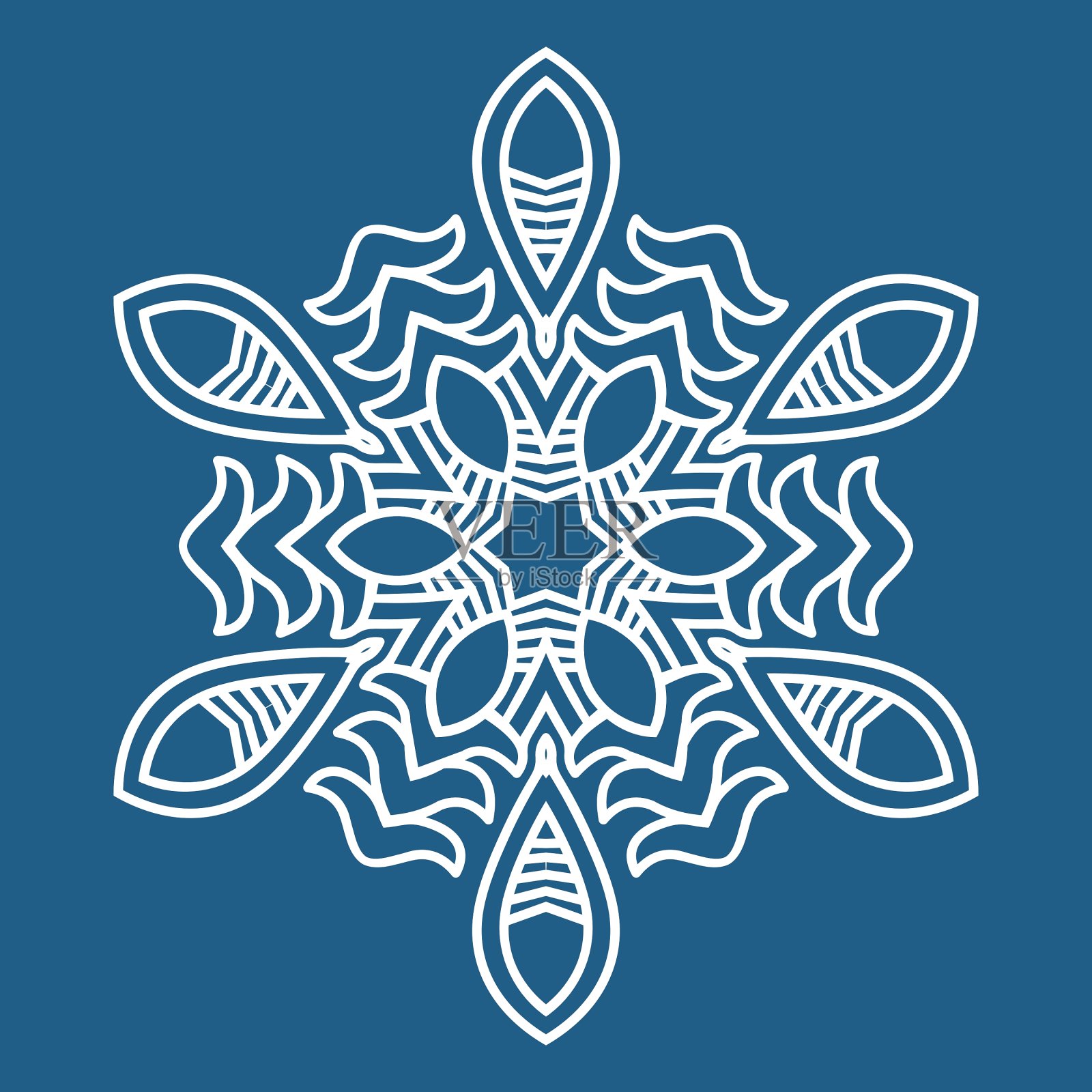 设计雪花插画图片素材