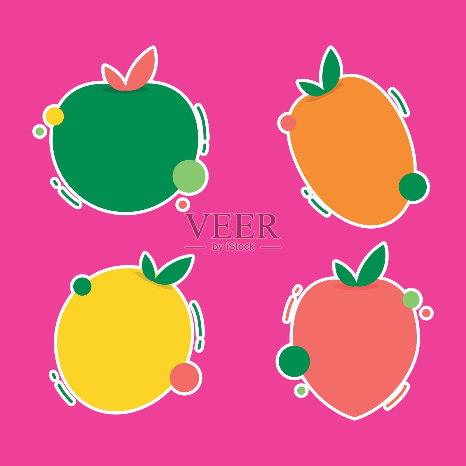 新鲜水果标志插画图片素材