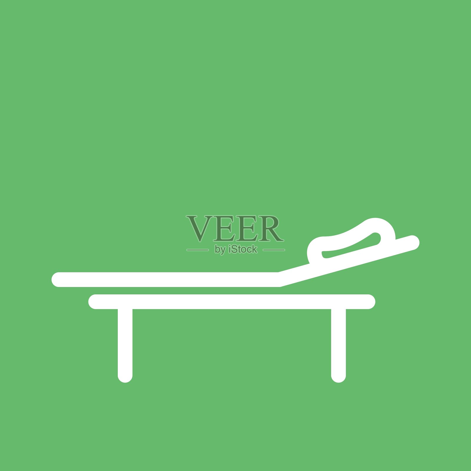 医院的病床上插画图片素材