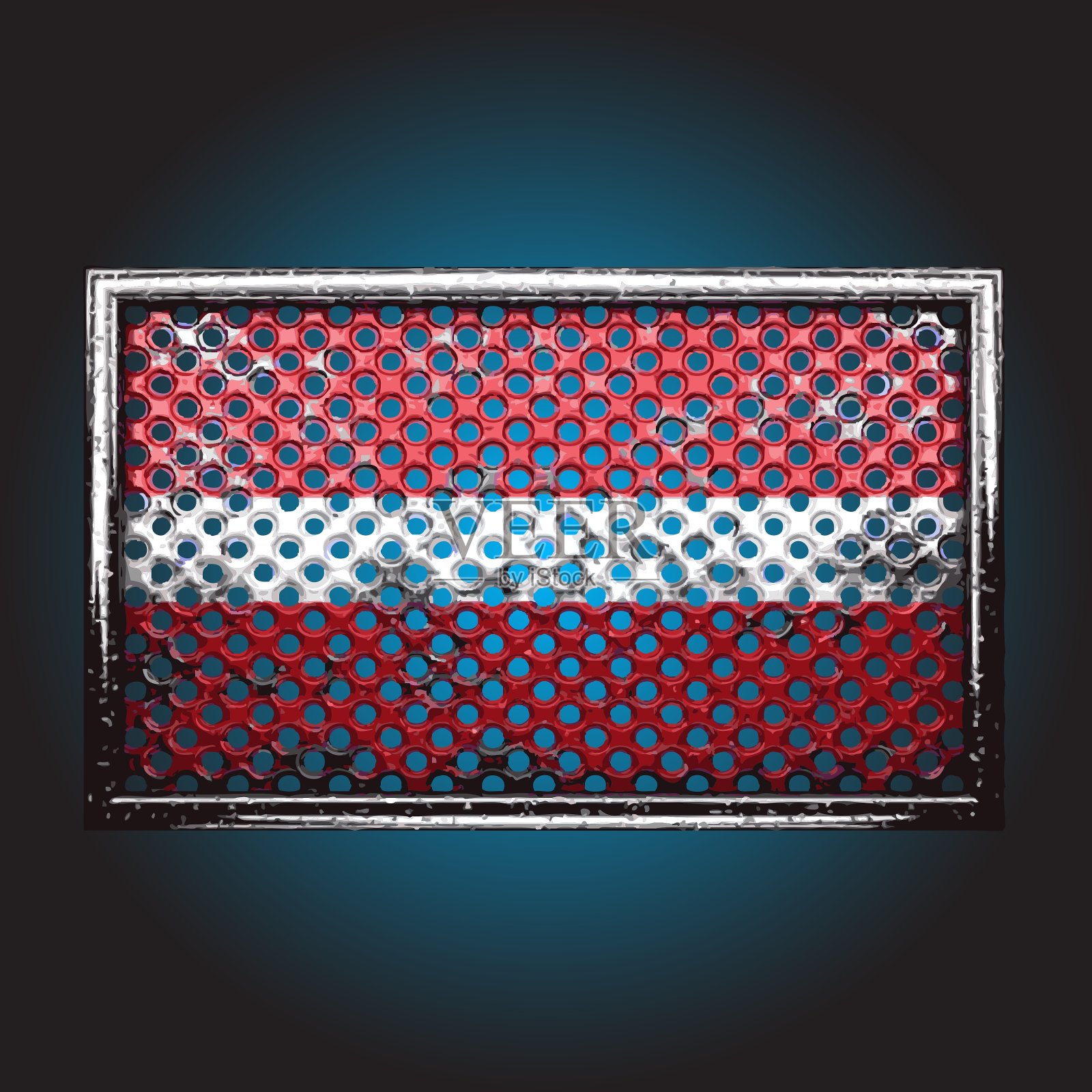 旧金属上的旗帜插画图片素材