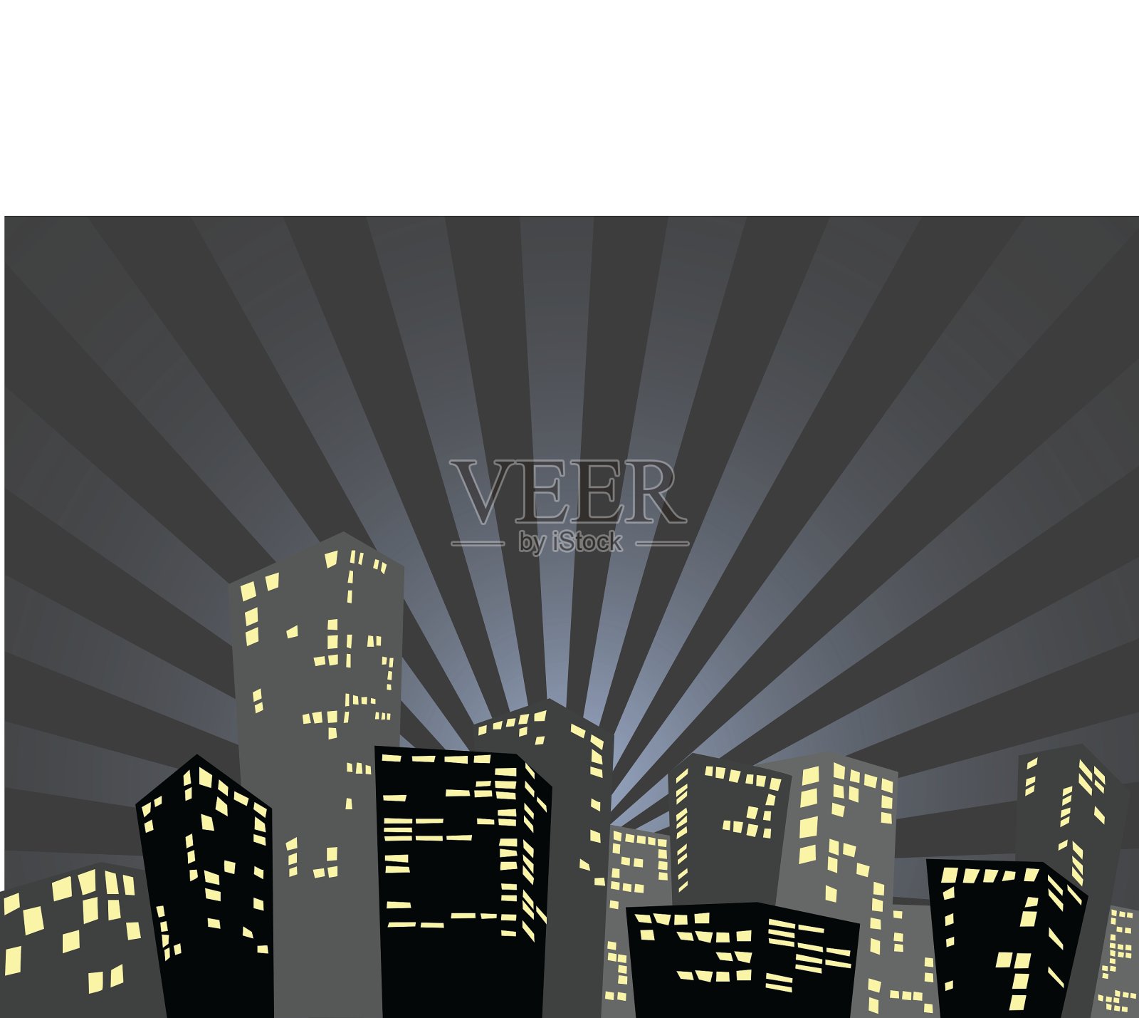 夜晚的城市插画图片素材