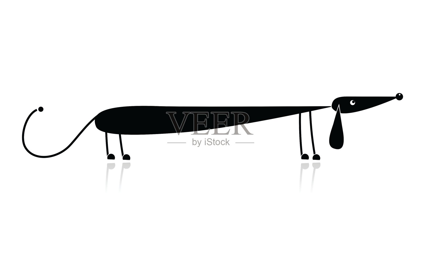 狗的剪影设计元素图片