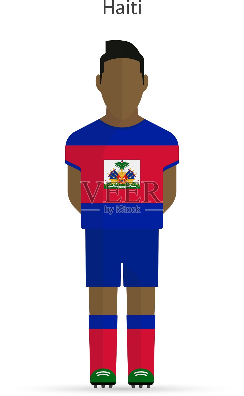 海地足球运动员足球制服插画图片素材