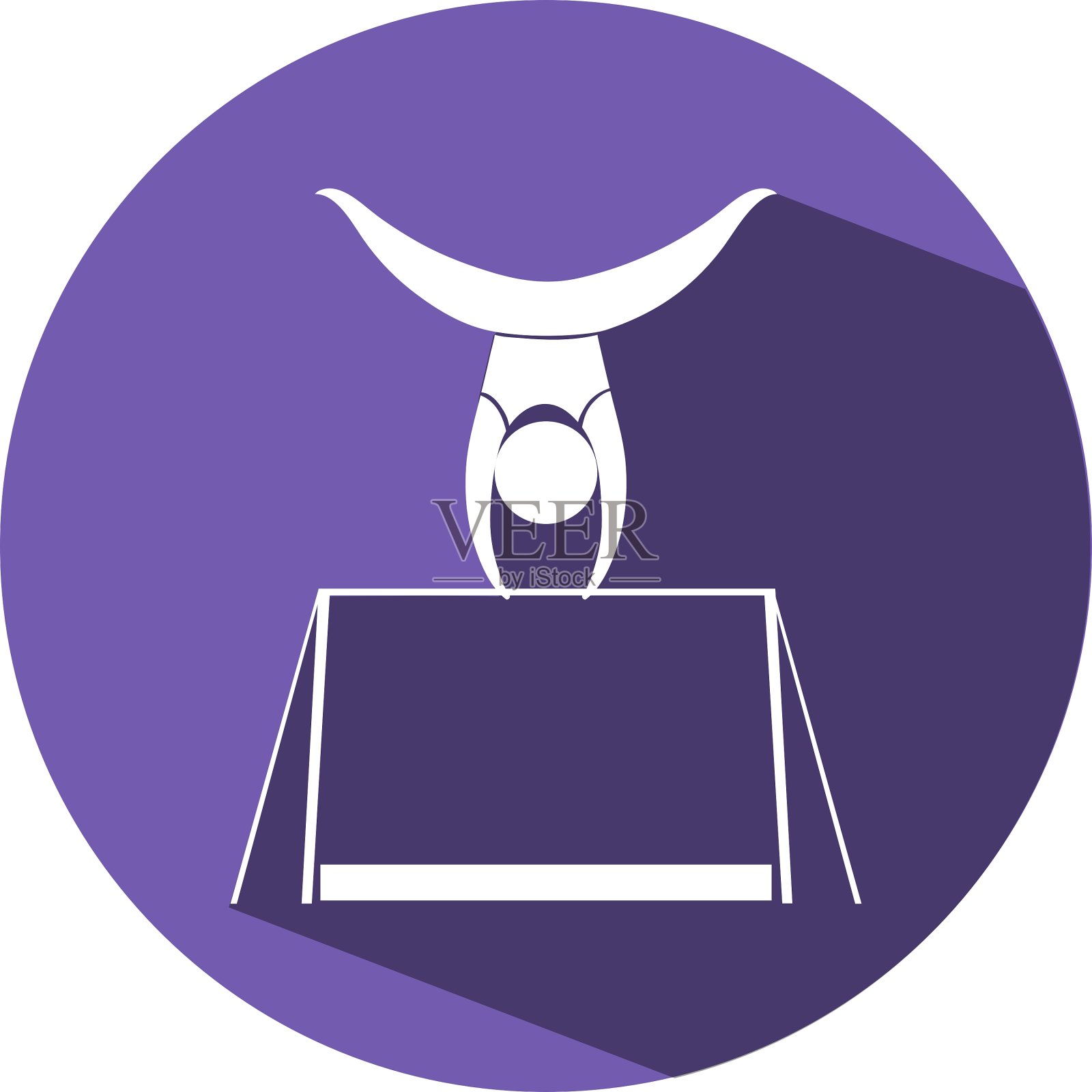 运动图标设计为体操圆标签插画图片素材