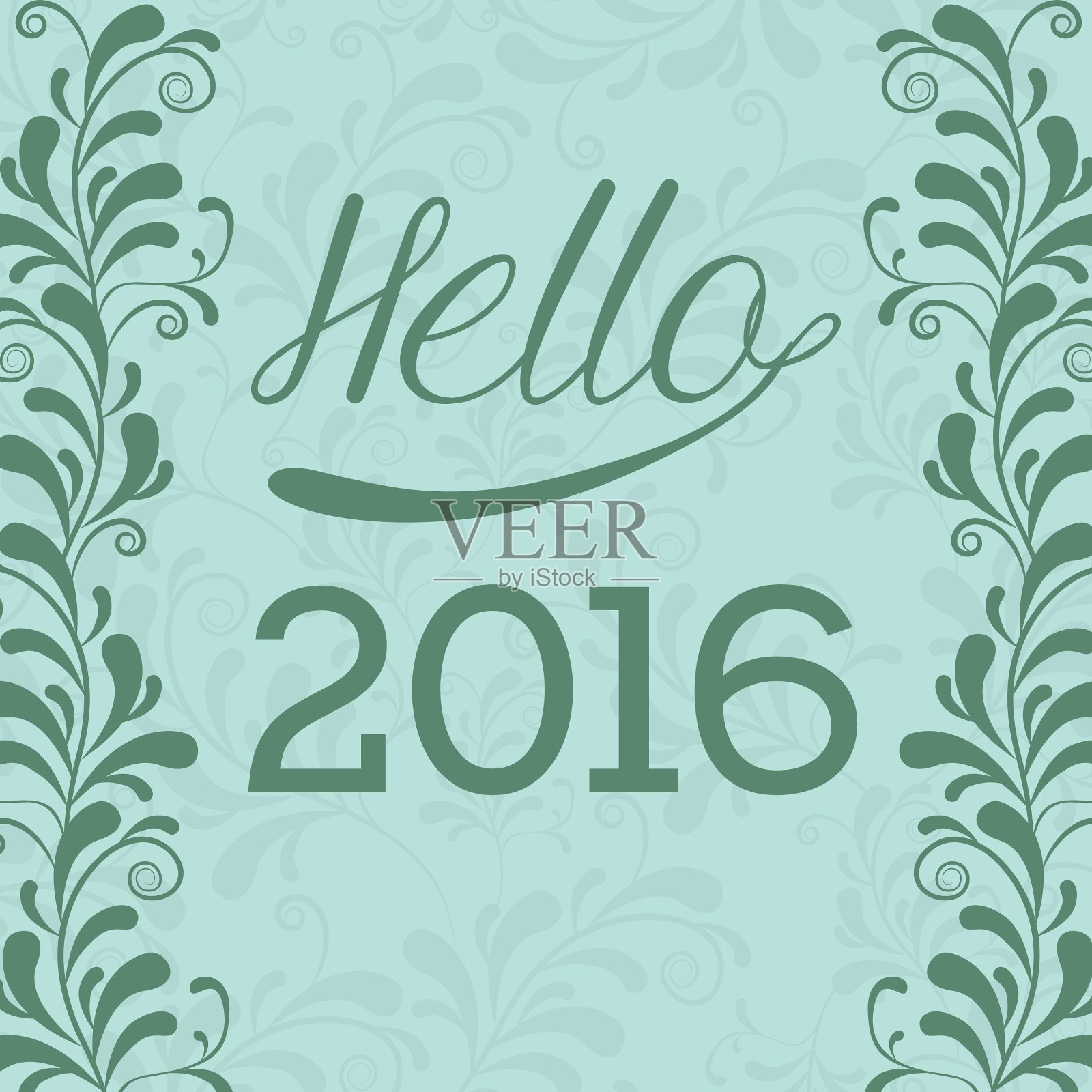 新年快乐2016插画图片素材