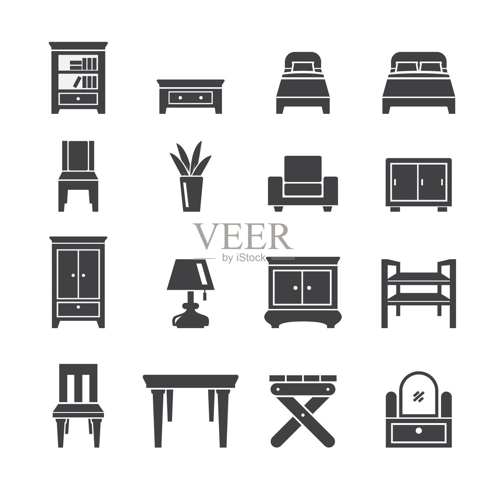 家具的图标图标素材