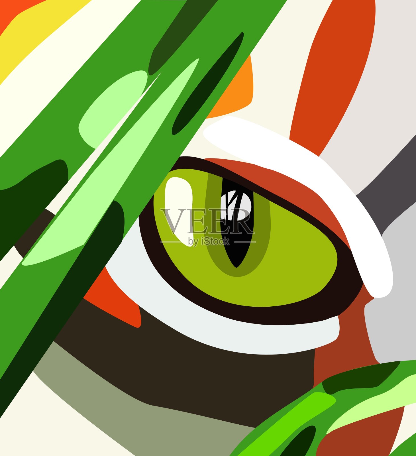 猫的眼睛插画图片素材