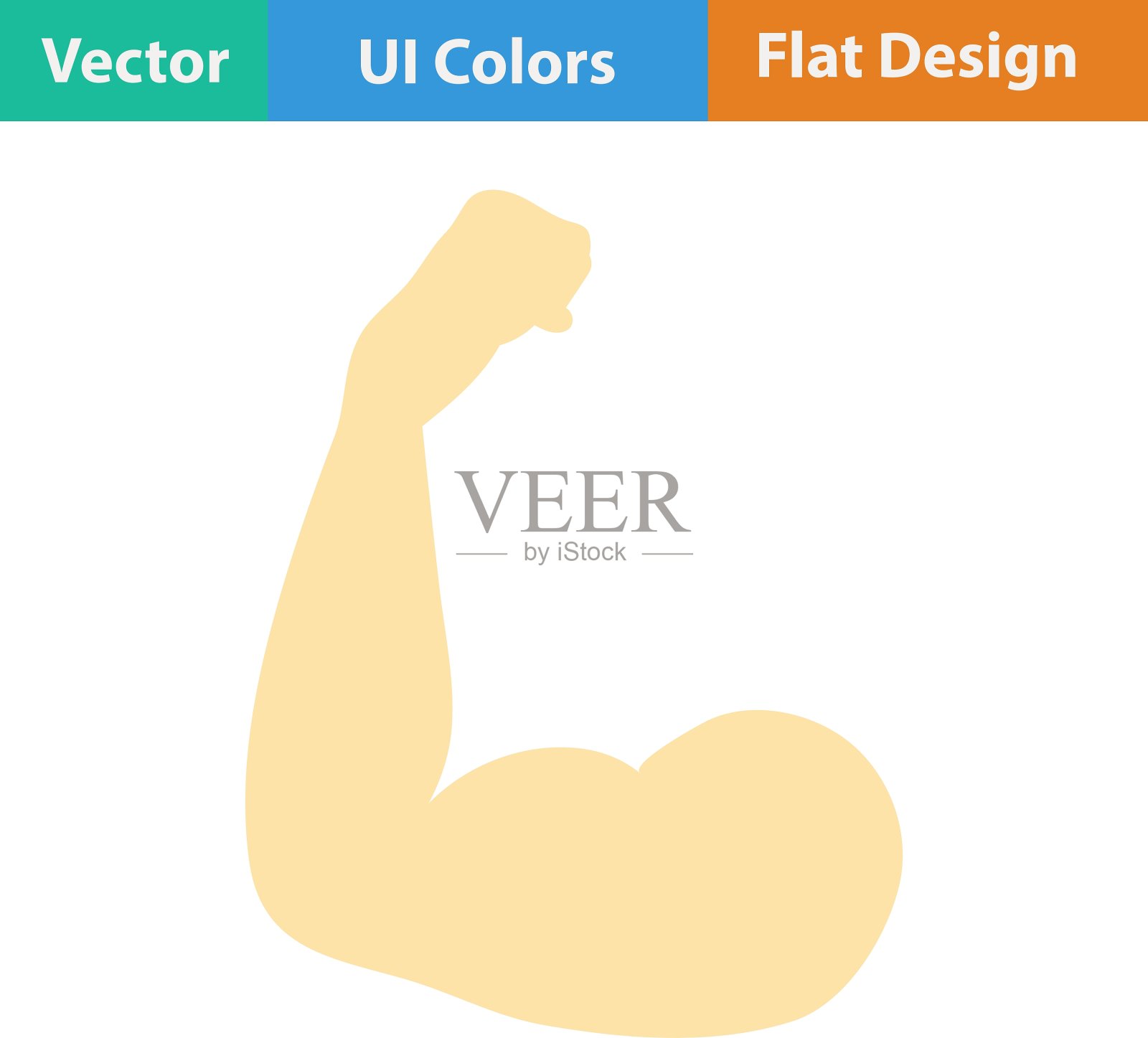 平面设计二头肌图标插画图片素材