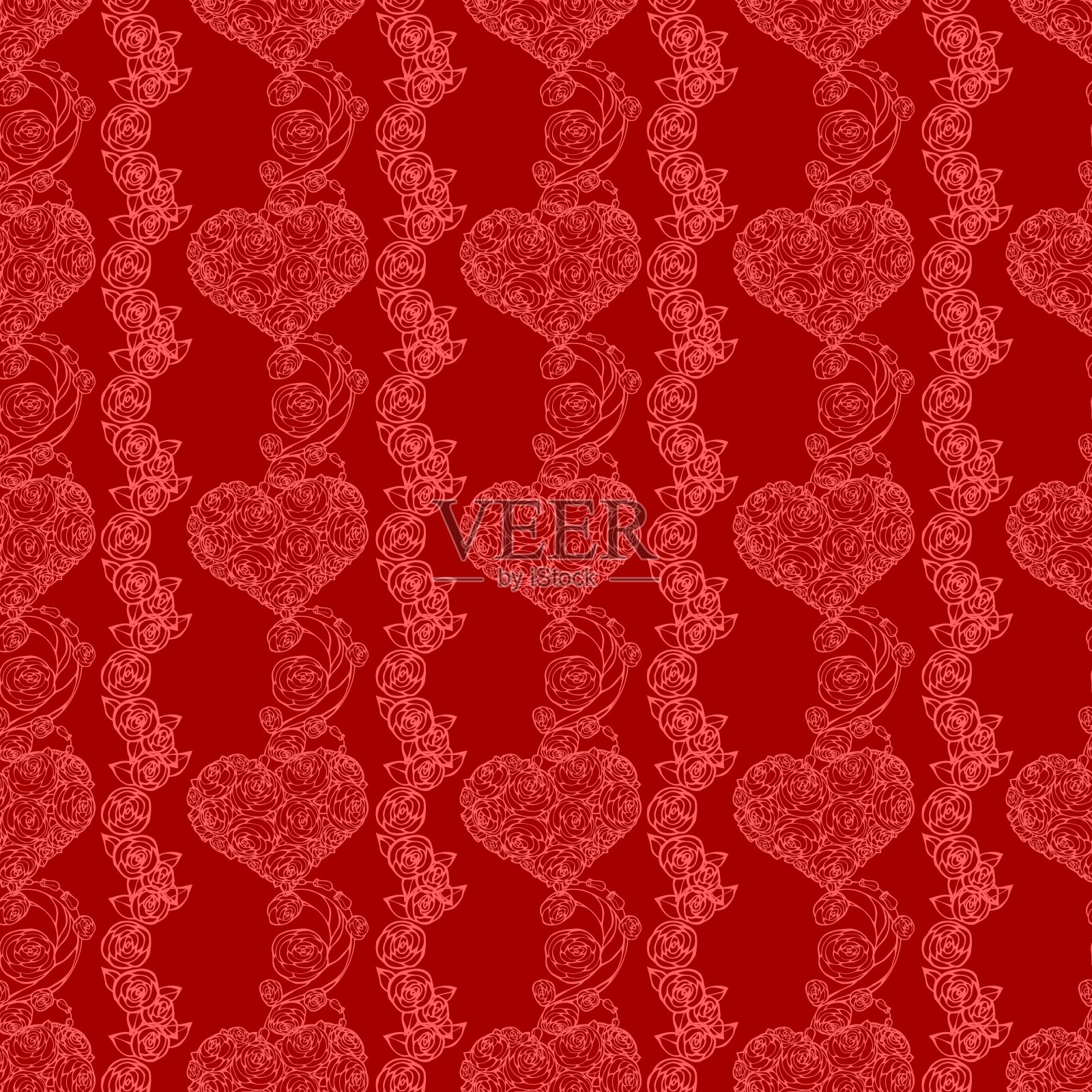 无缝的婚礼背景插画图片素材