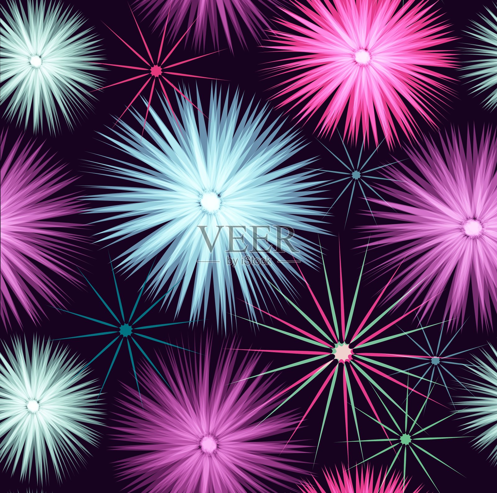 星形无缝漂亮图案插画图片素材