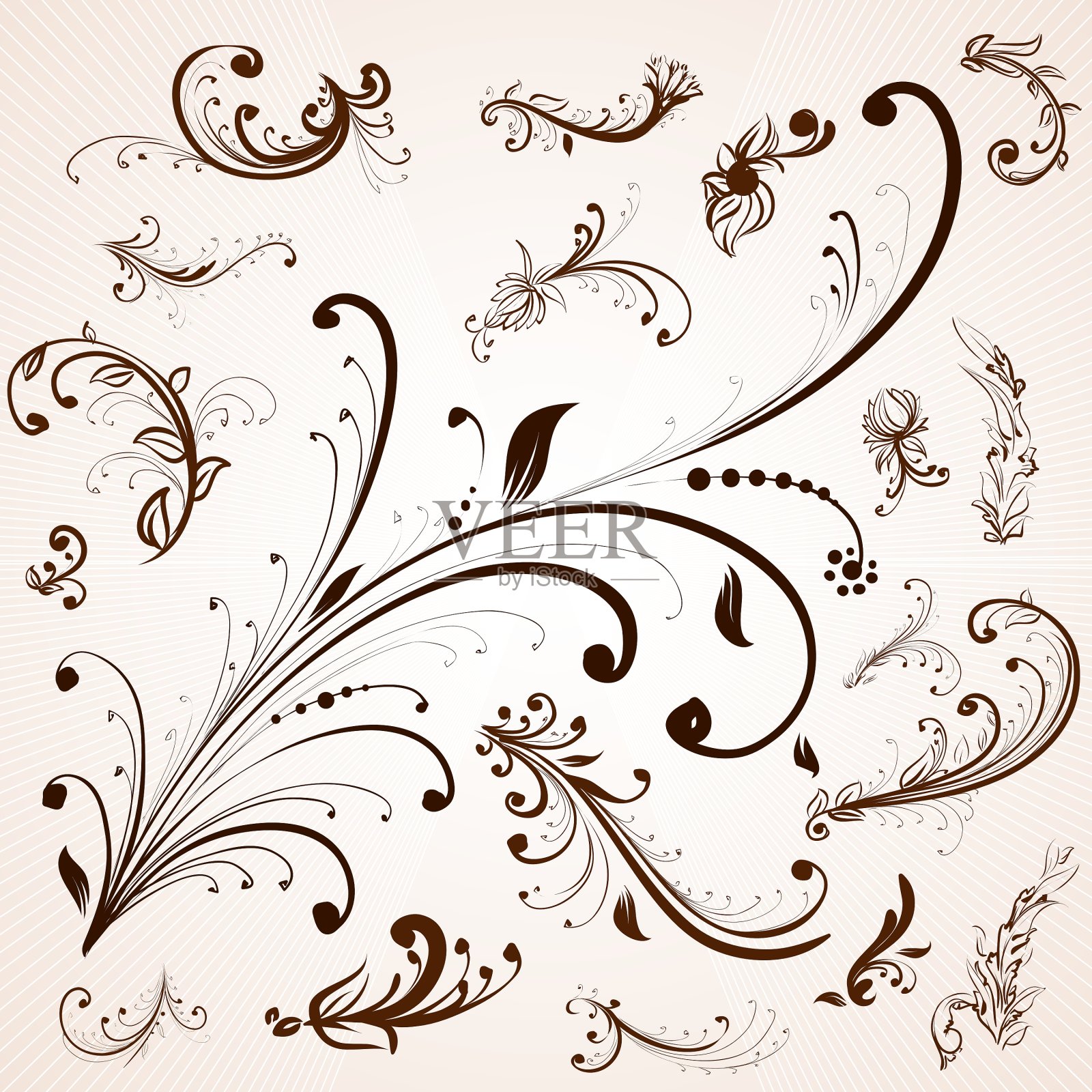 古典书法设计插画图片素材