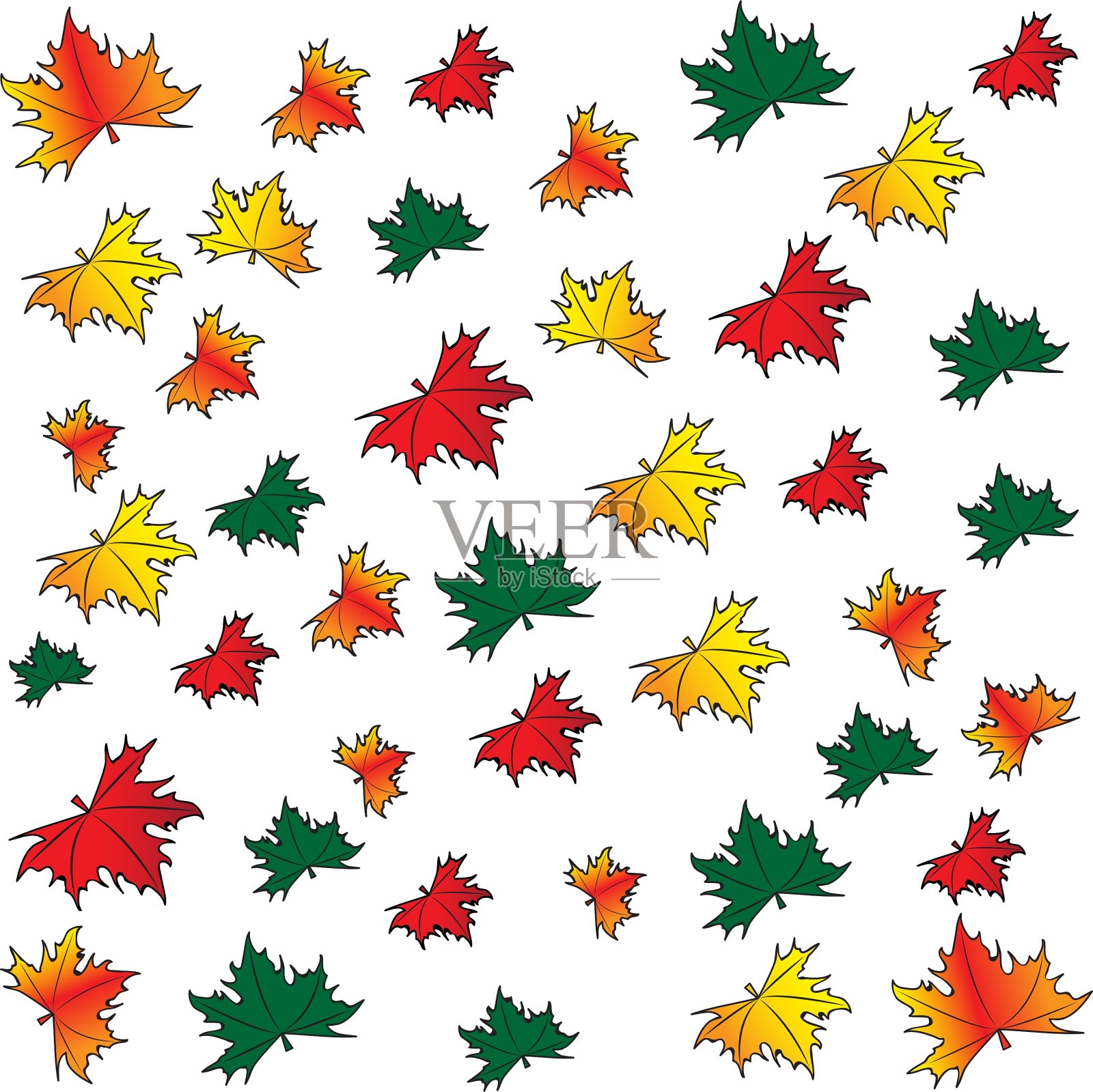 枫叶插画图片素材