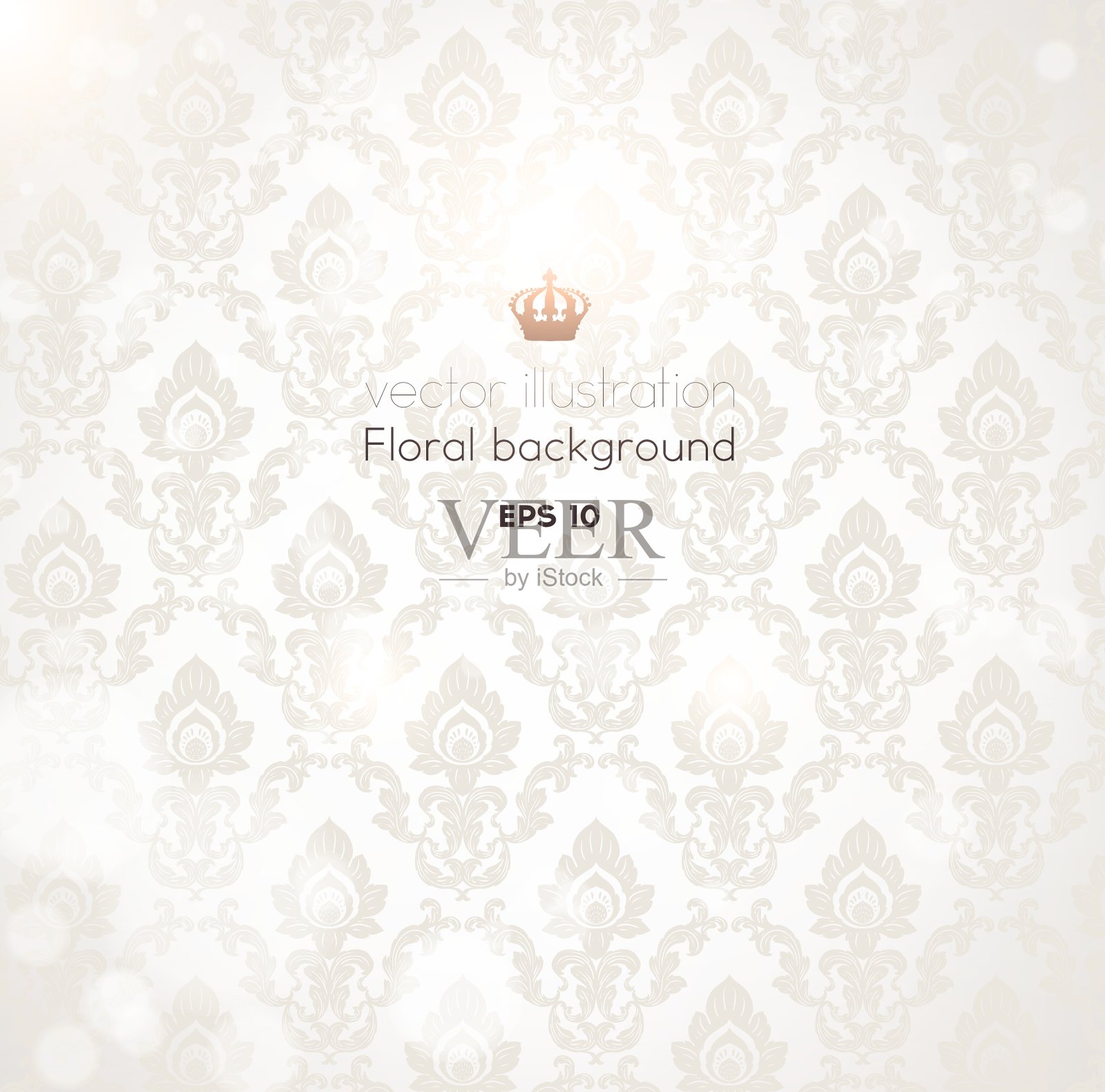 中性色调的花卉背景插画图片素材