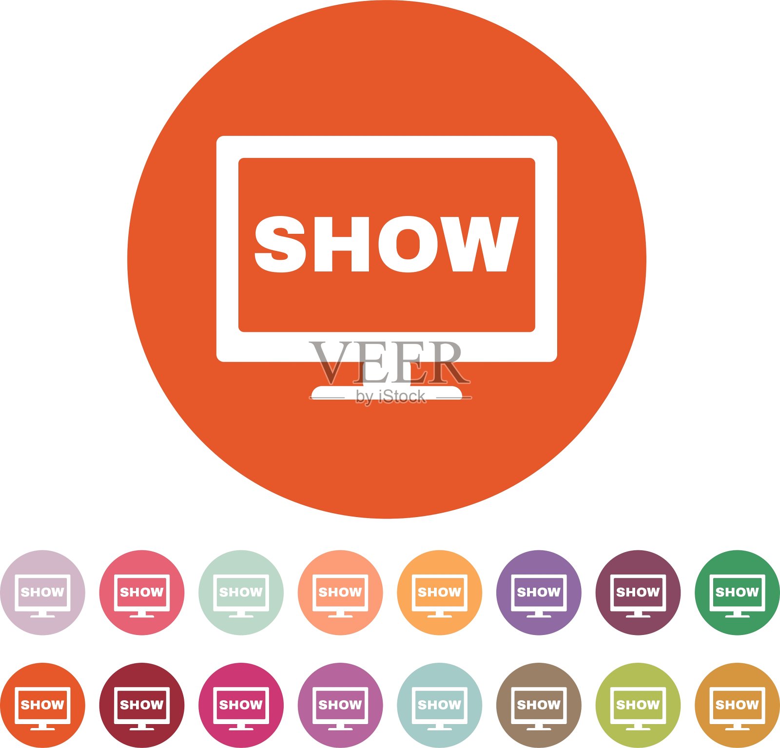 电视节目图标电视和电视插画图片素材