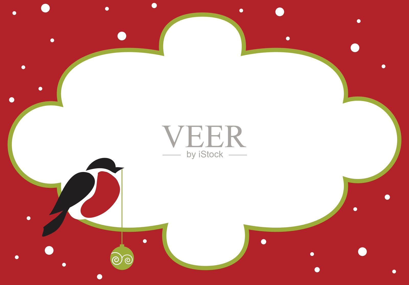 红色chect鸟插画图片素材