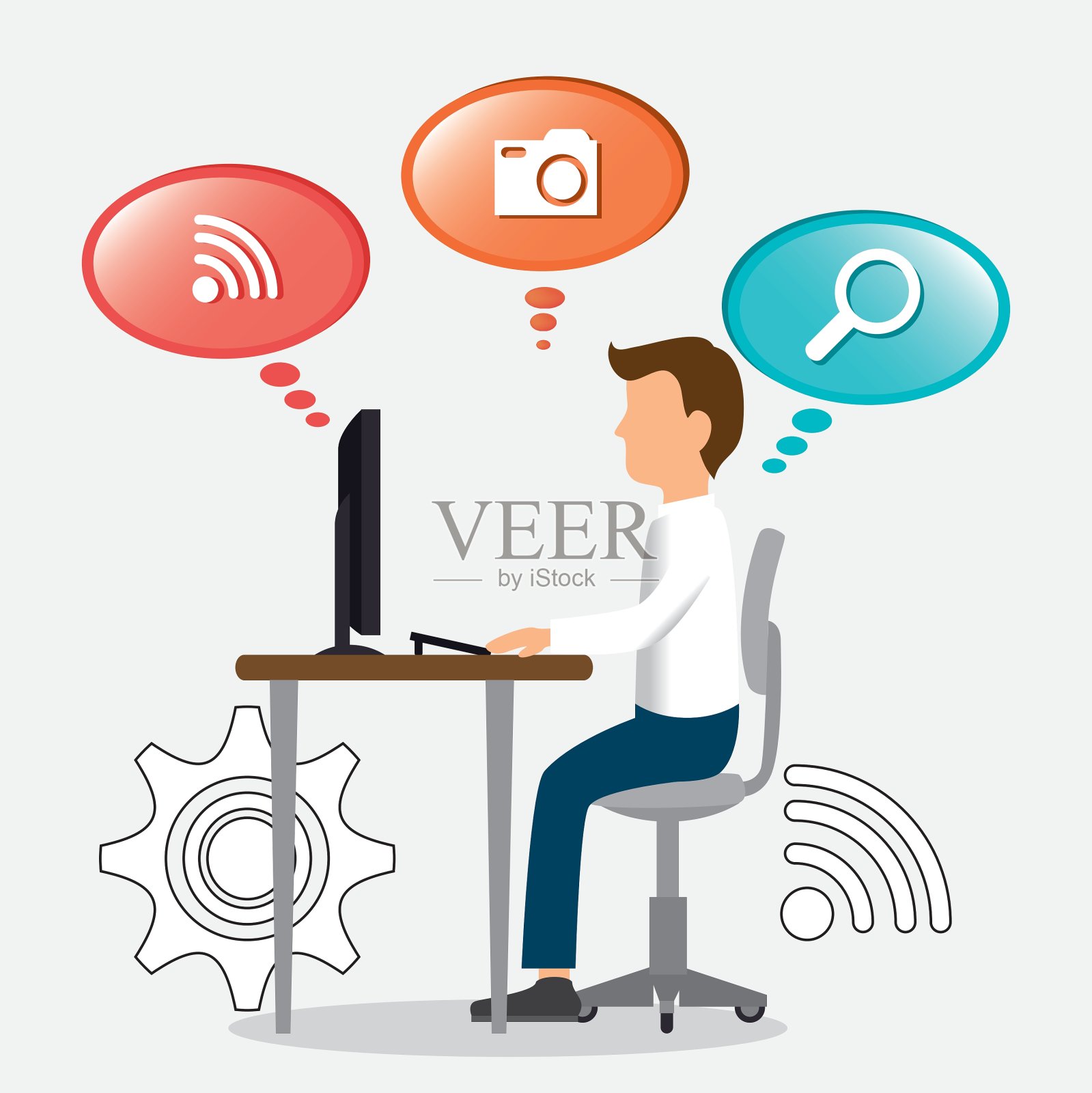 社交网络设计图标素材