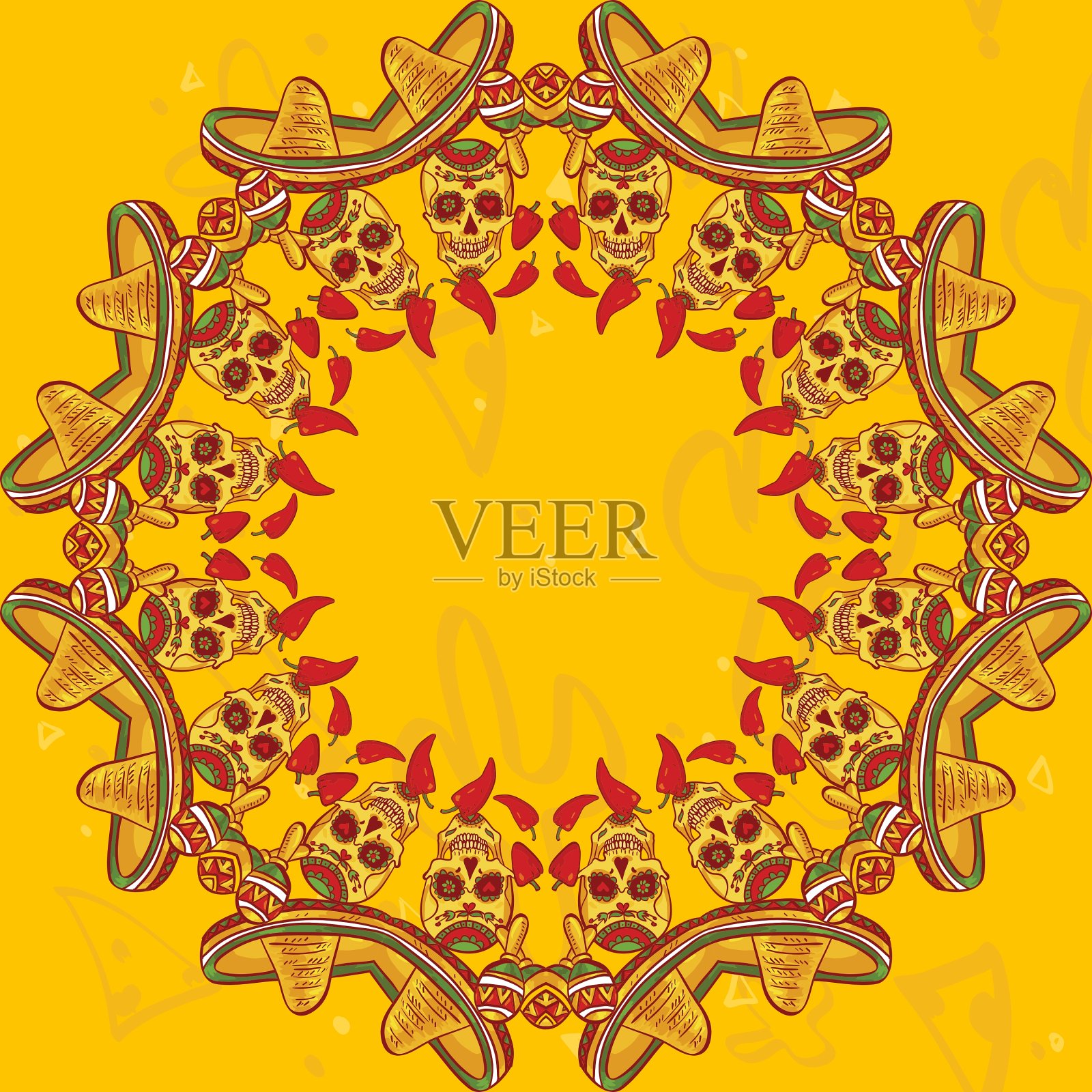 辛科德梅奥无缝模式插画图片素材