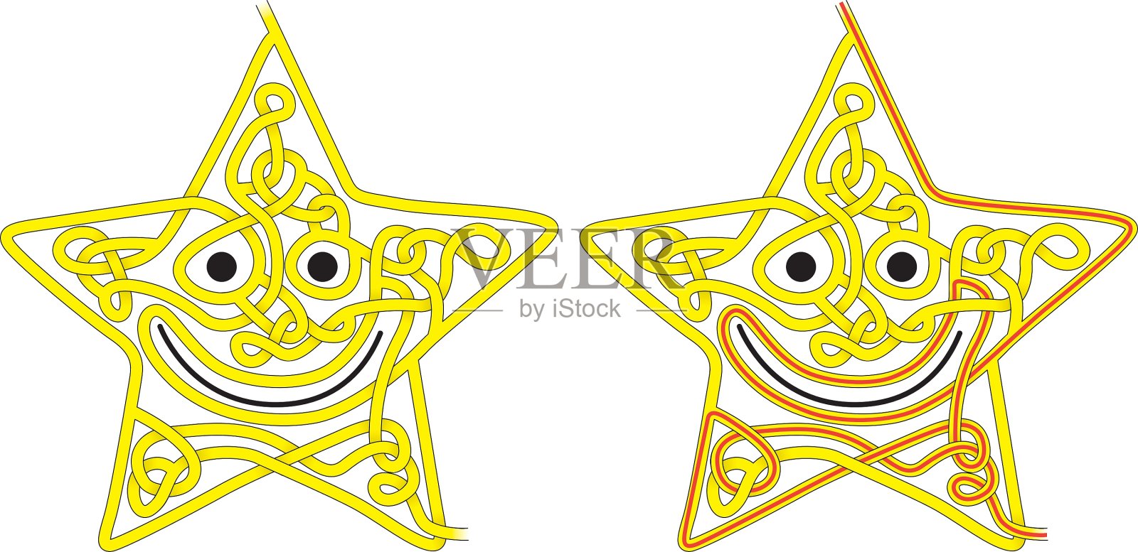 明星迷宫插画图片素材