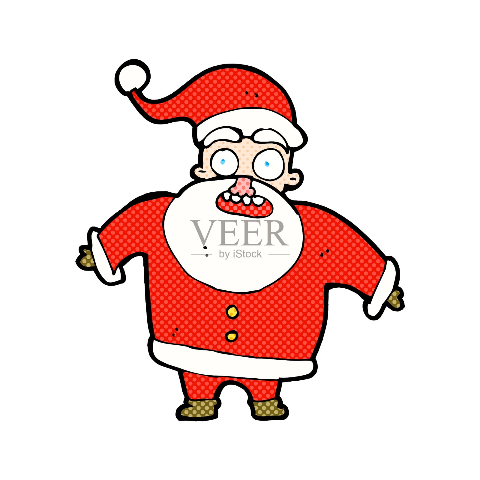 漫画震惊了圣诞老人设计元素图片