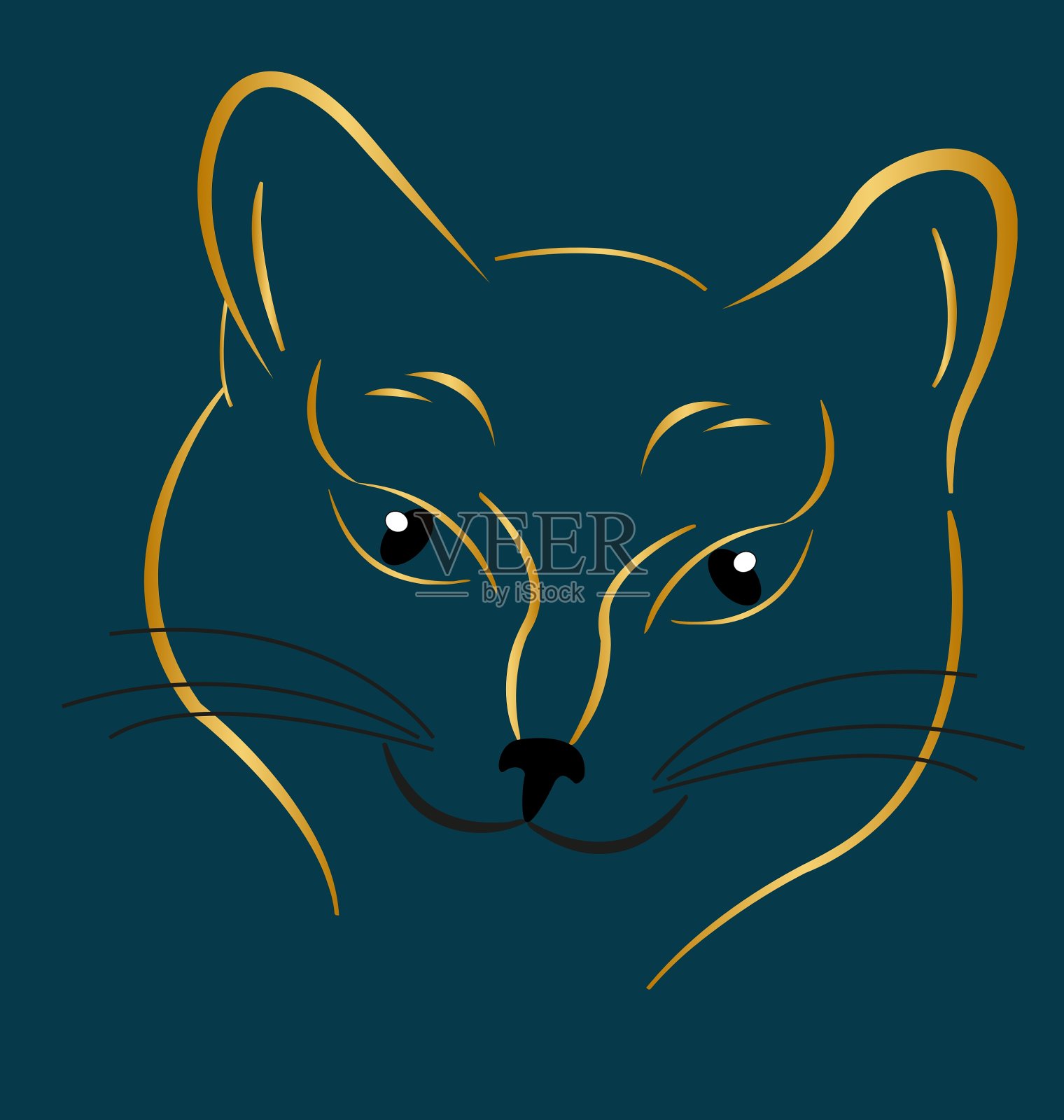 金猫插画图片素材