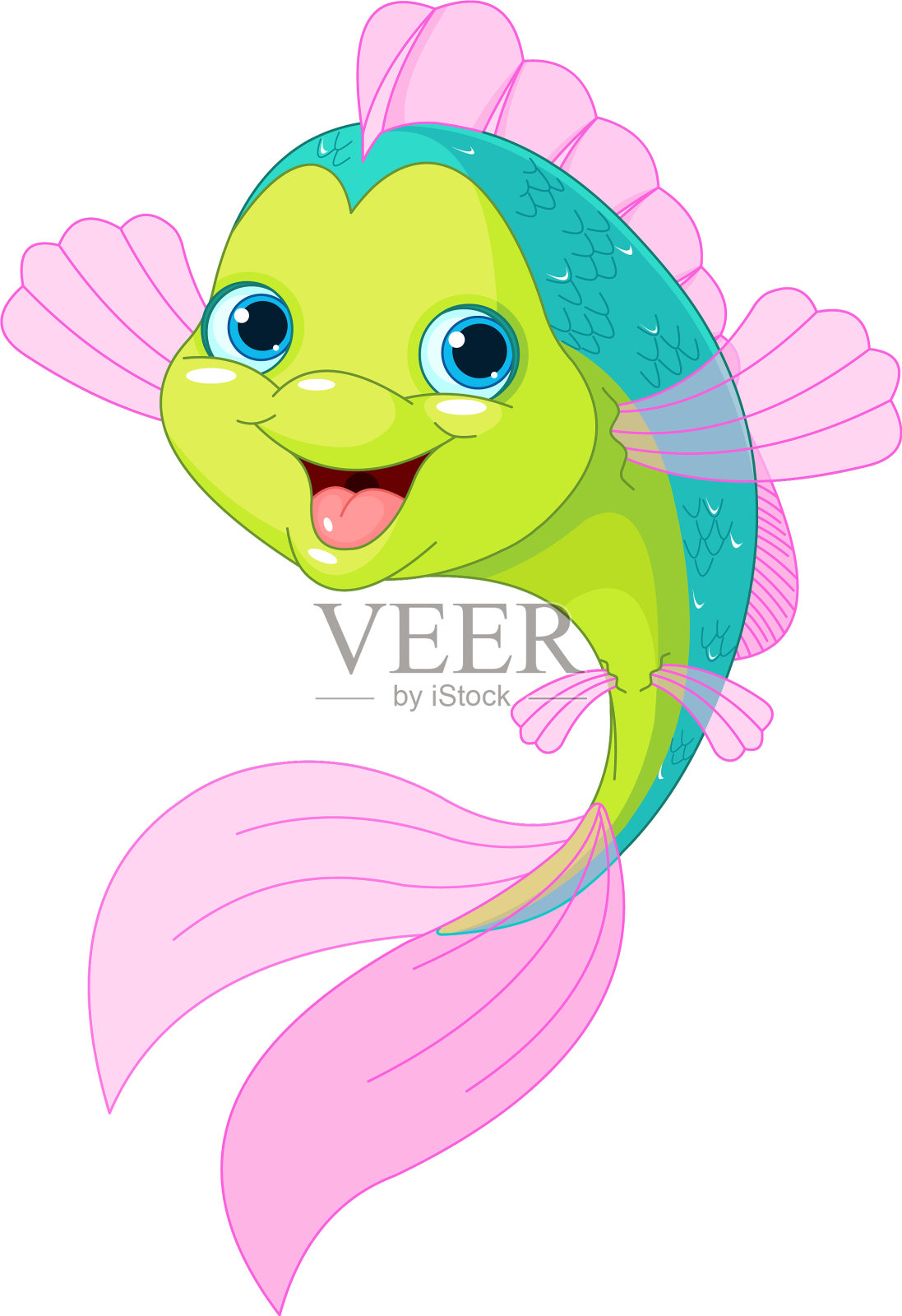 可爱的卡通鱼设计元素图片