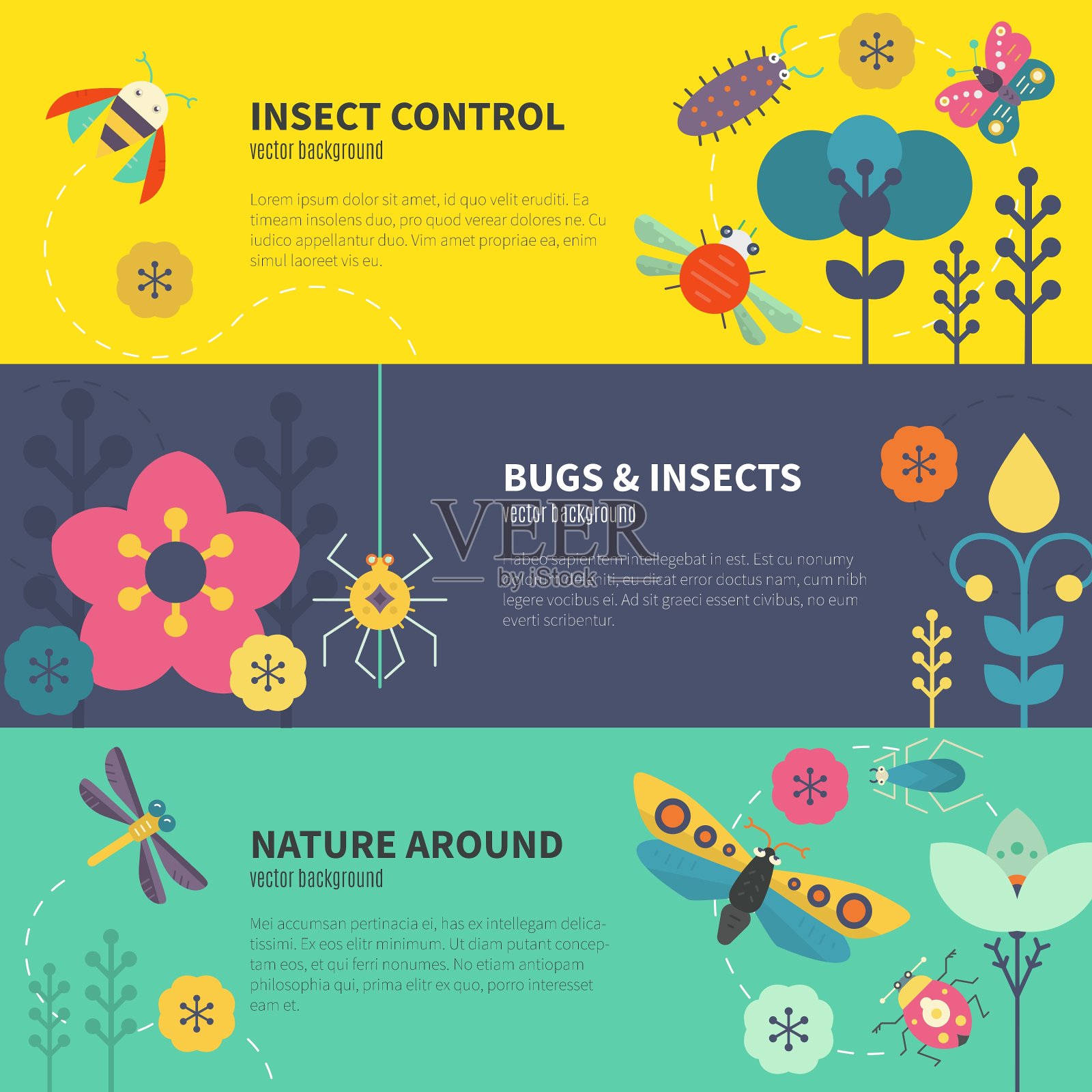 夏天的概念插画图片素材