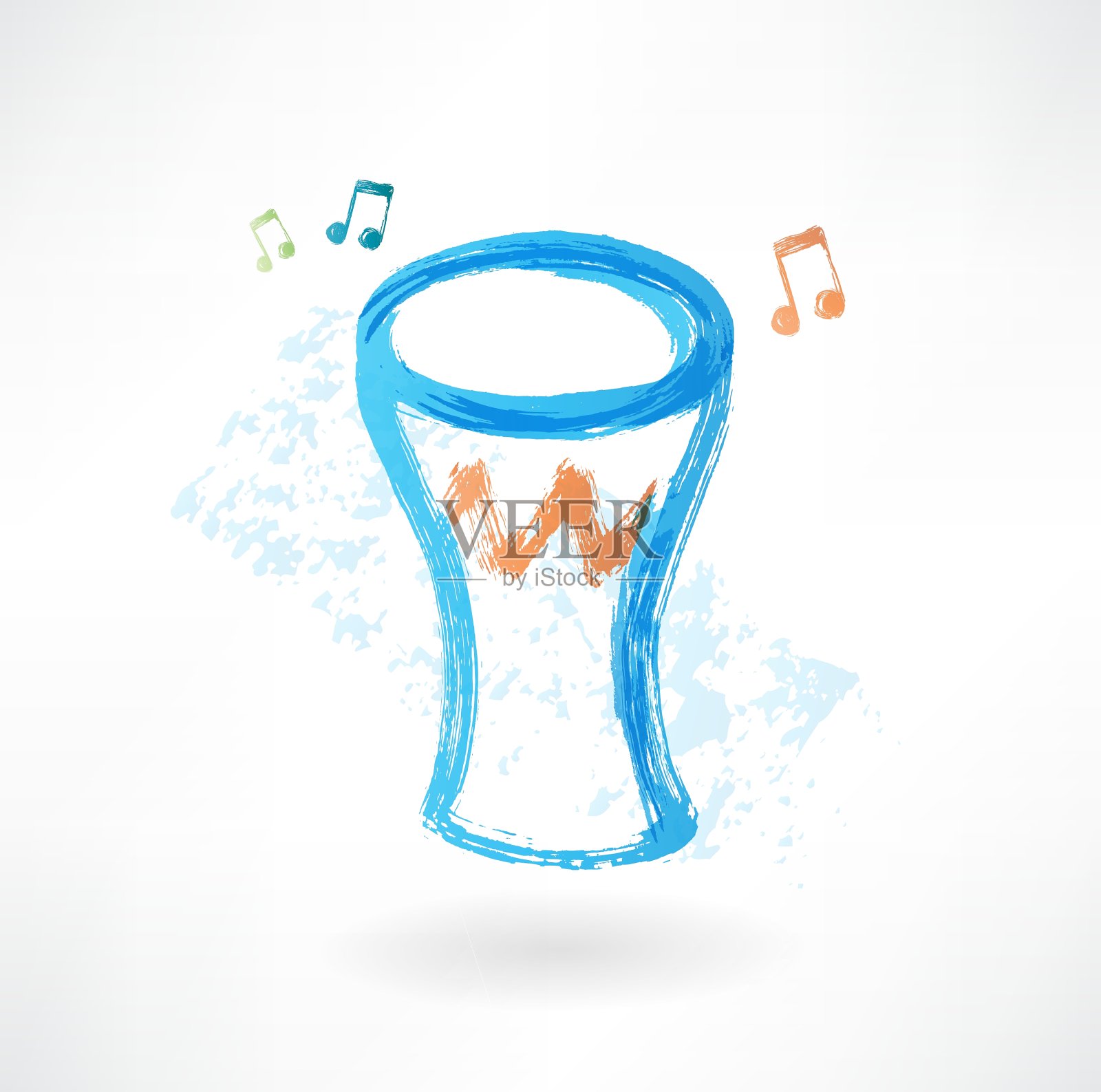 鼓枯燥乏味的图标插画图片素材