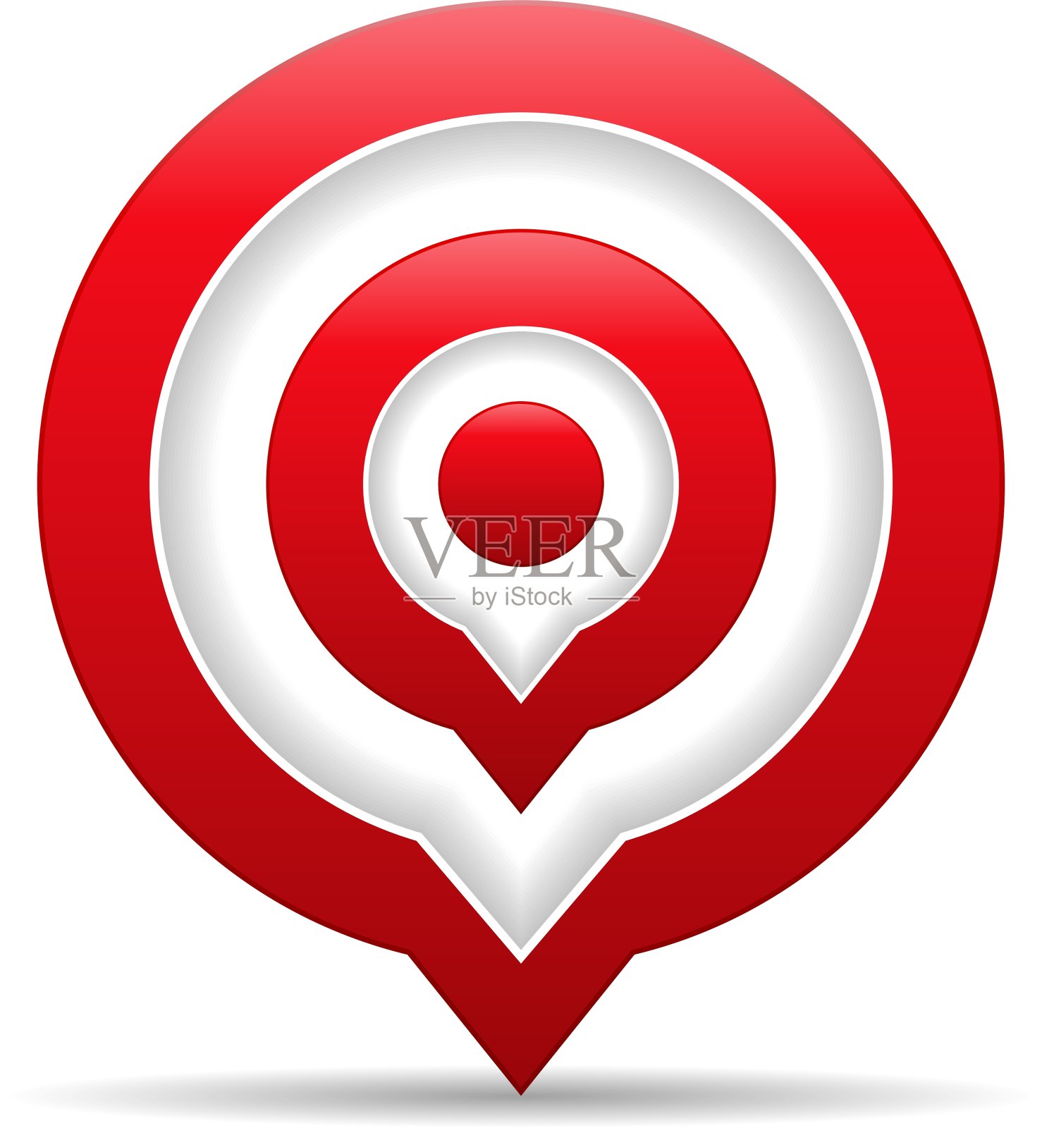 红色的目标插画图片素材