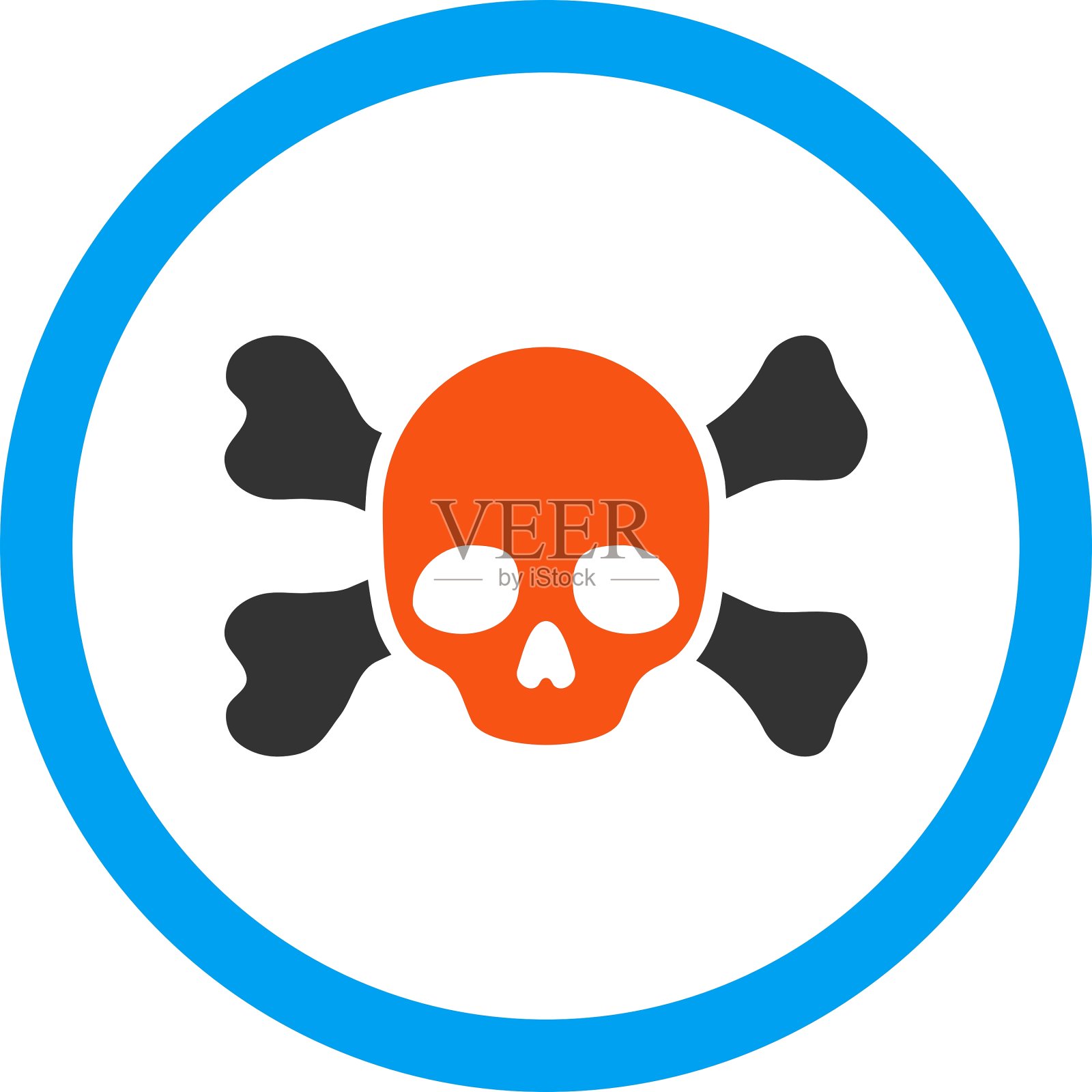 骷髅会圆形图标插画图片素材