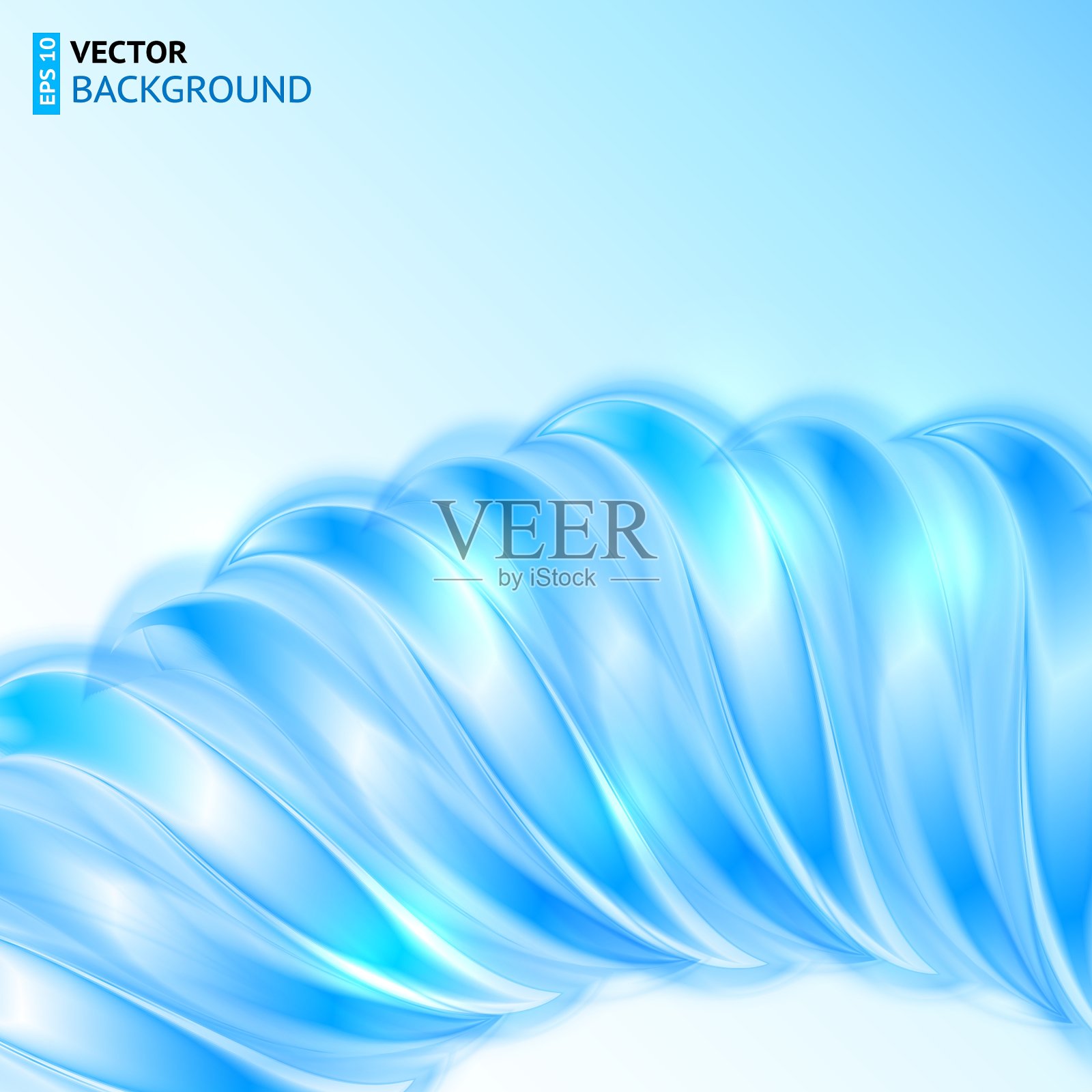 蓝色闪光的螺旋抽象背景插画图片素材